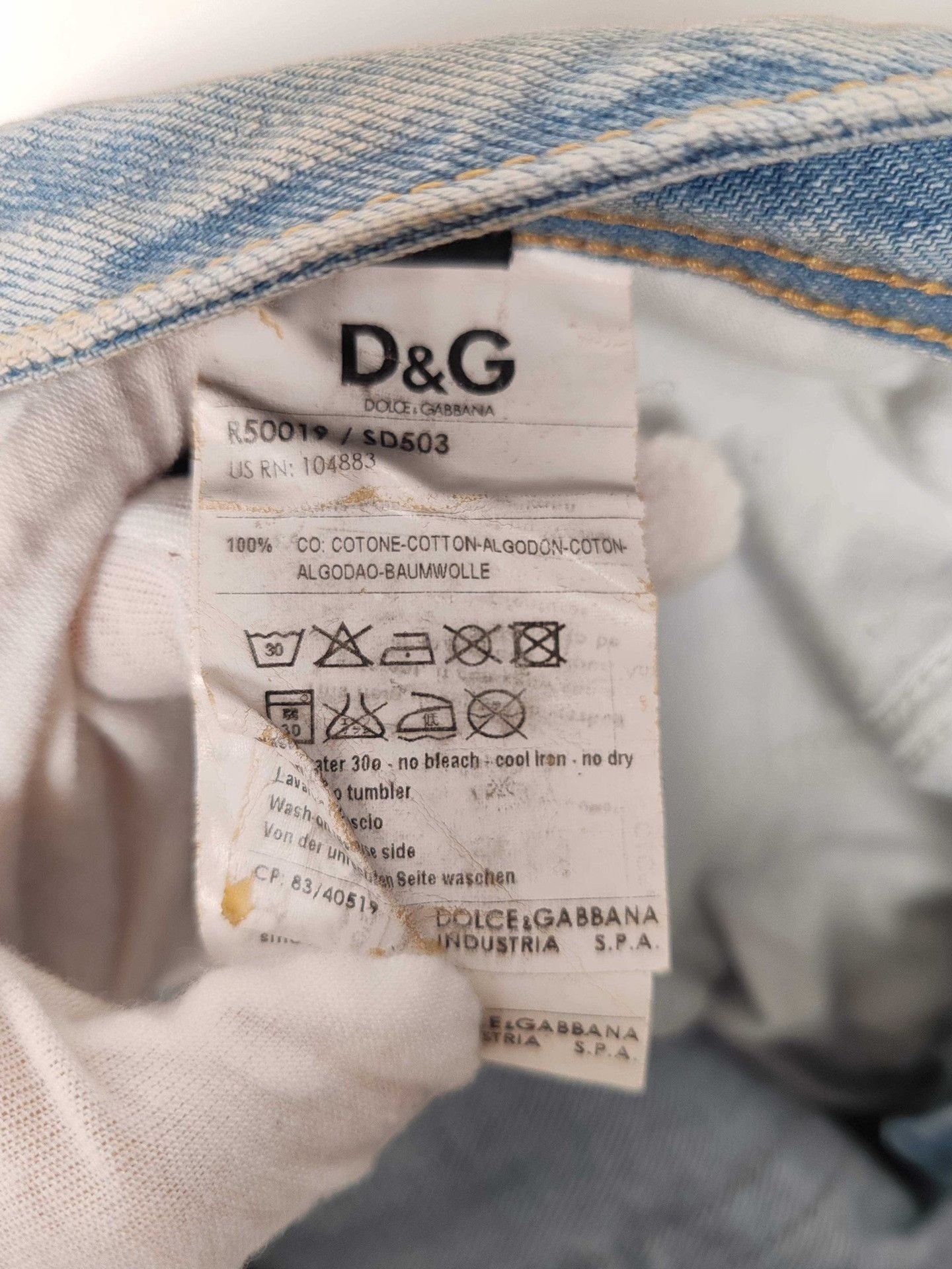 Dolce & Gabbana Blue Denim Jeans - Size 30 Size US 30 / EU 46 - 9 Thumbnail