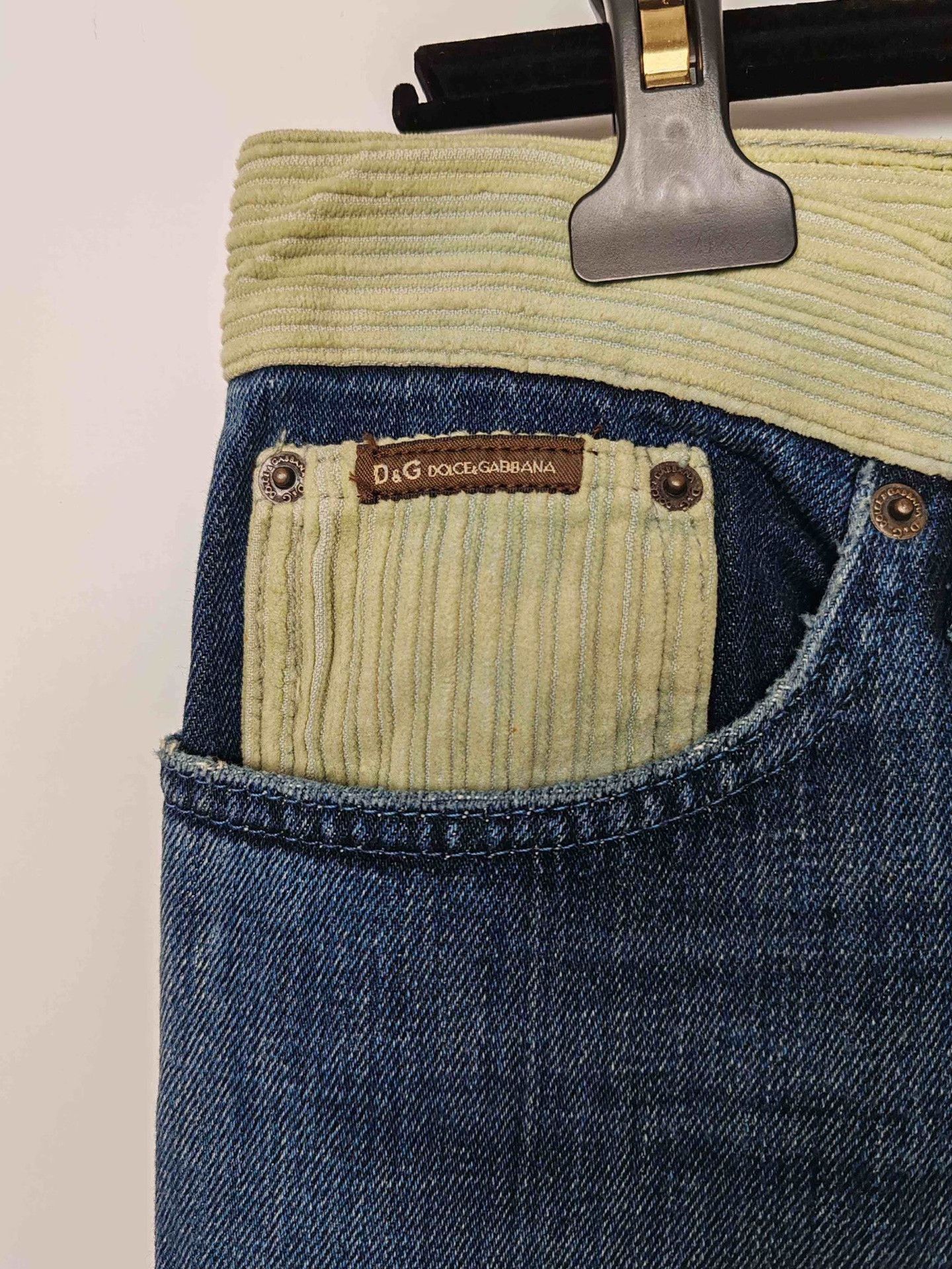 Dolce & Gabbana Blue Denim Jeans with Contrast Waistband Size US 32 / EU 48 - 6 Thumbnail