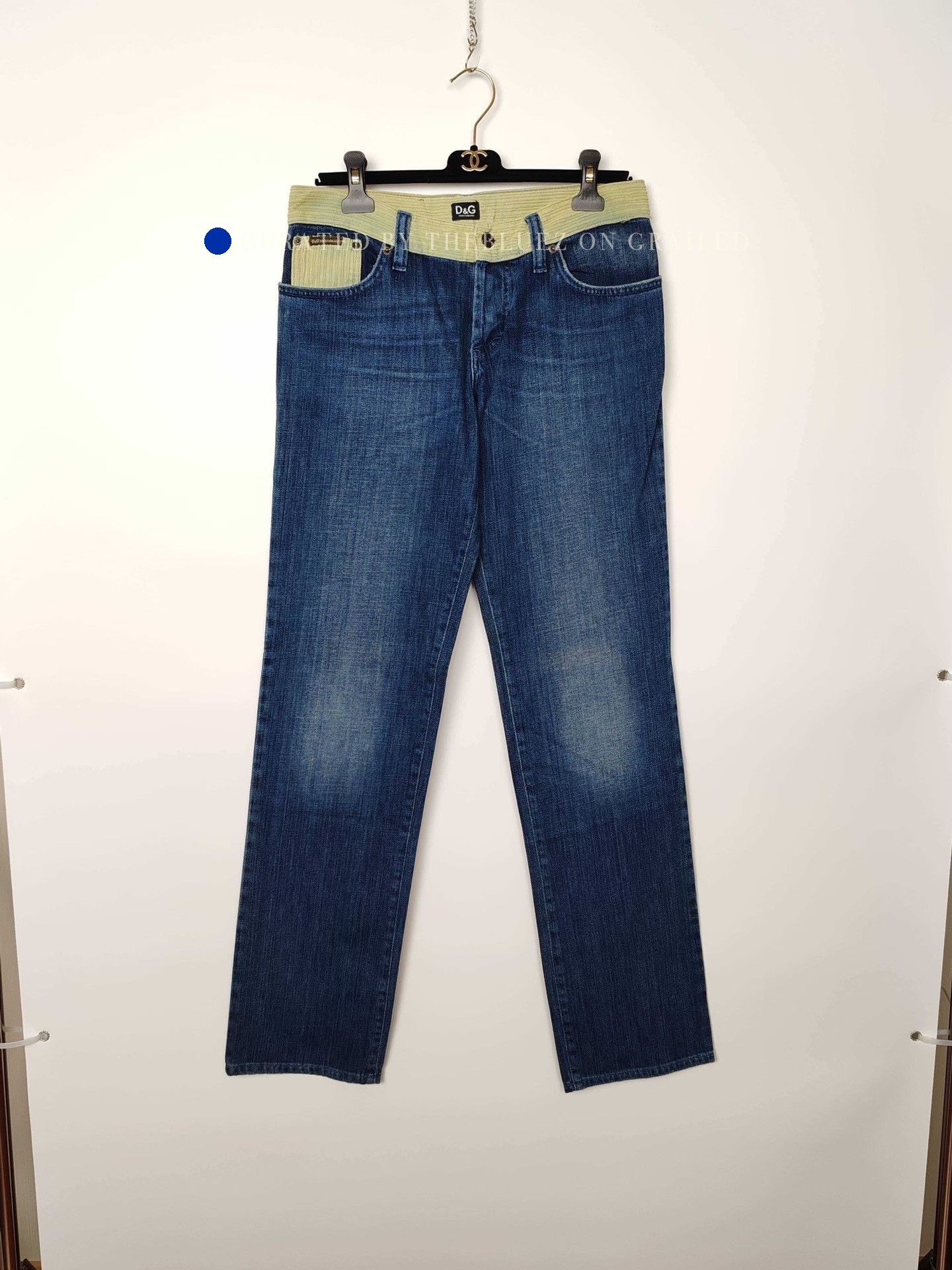 Dolce & Gabbana Blue Denim Jeans with Contrast Waistband Size US 32 / EU 48 - 2 Thumbnail