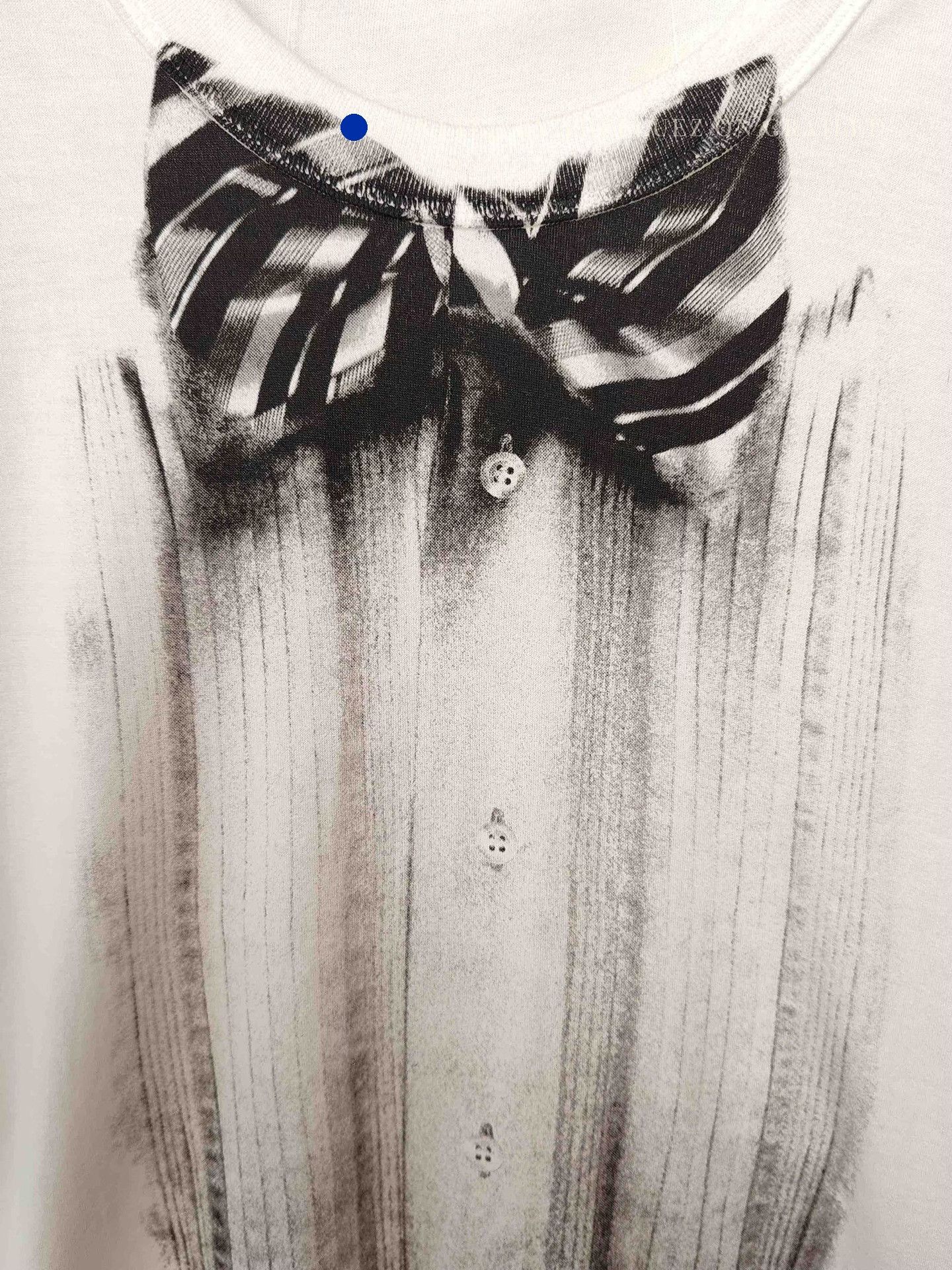 Dolce & Gabbana White Short Sleeve Bow Tie Print Shirt Size US M / EU 48-50 / 2 - 6 Thumbnail