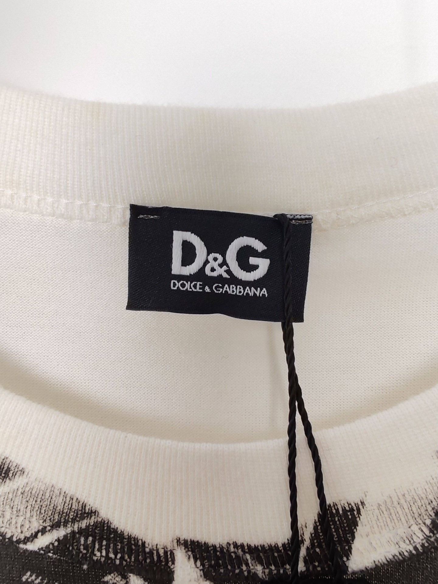 Dolce & Gabbana White Short Sleeve Bow Tie Print T-Shirt Size US M / EU 48-50 / 2 - 4 Thumbnail