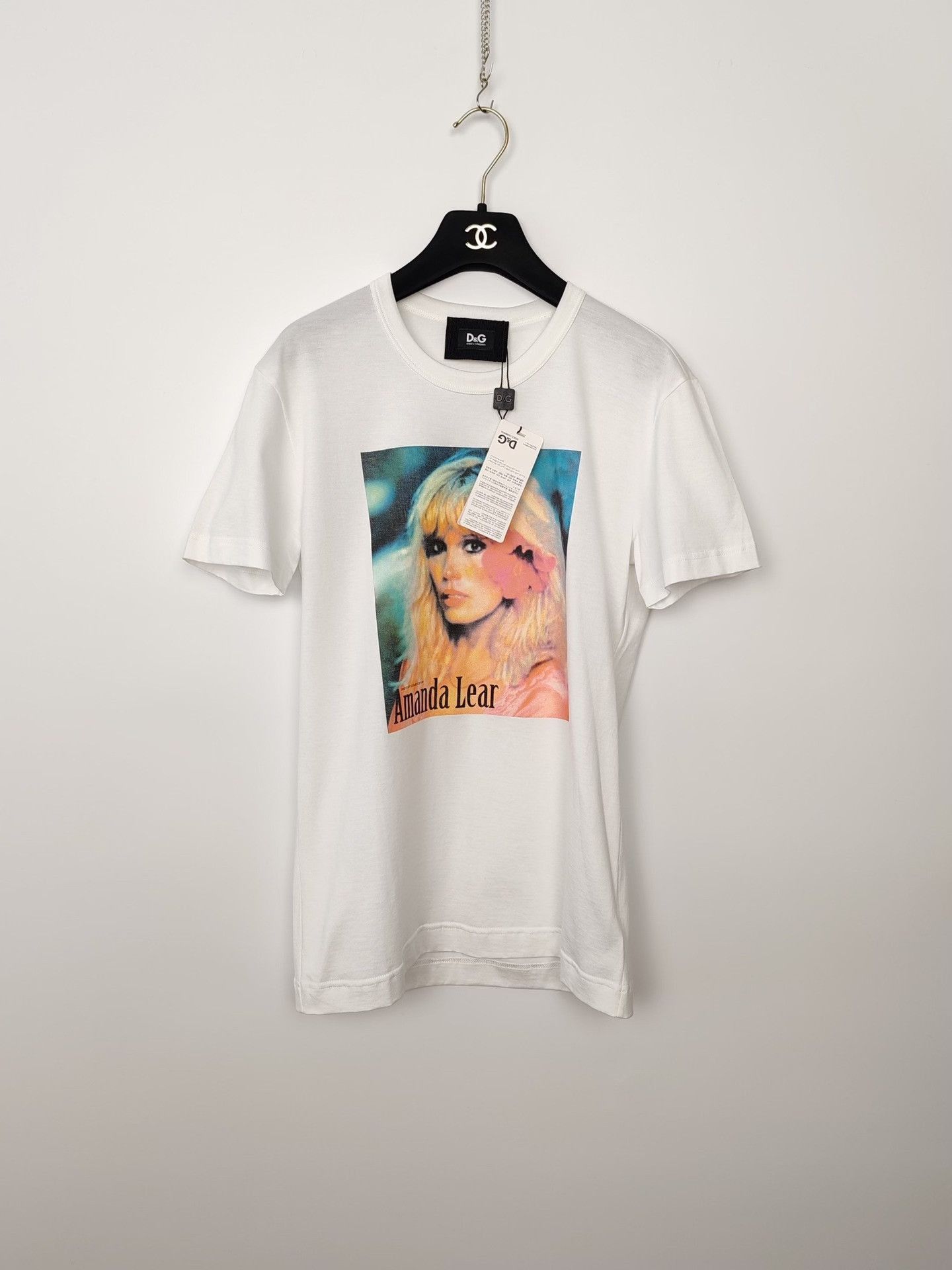 Dolce & Gabbana White Amanda Lear Graphic Short Sleeve T-Shirt Size US S / EU 44-46 / 1 - 2 Thumbnail