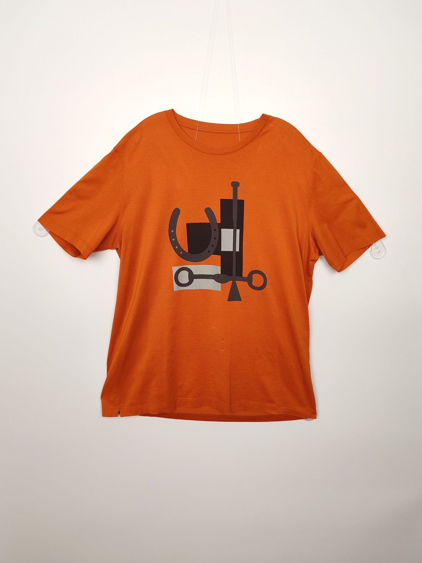 Hermes Orange Graphic Short-Sleeve Shirt Size US S / EU 44-46 / 1 - 2 Thumbnail