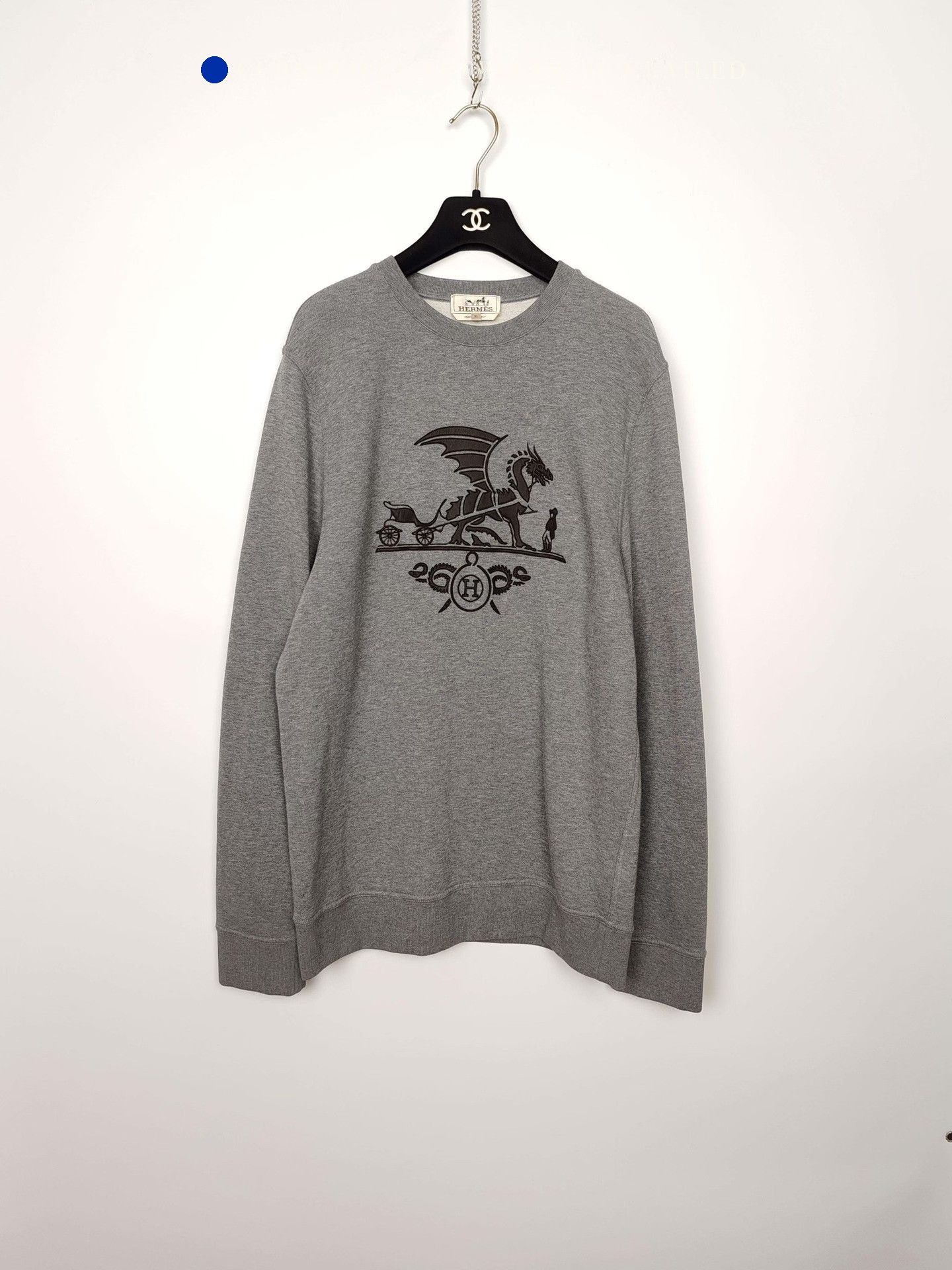 Hermes Gray XL Long Sleeve Graphic Sweatshirt Size US XL / EU 56 / 4 - 2 Thumbnail
