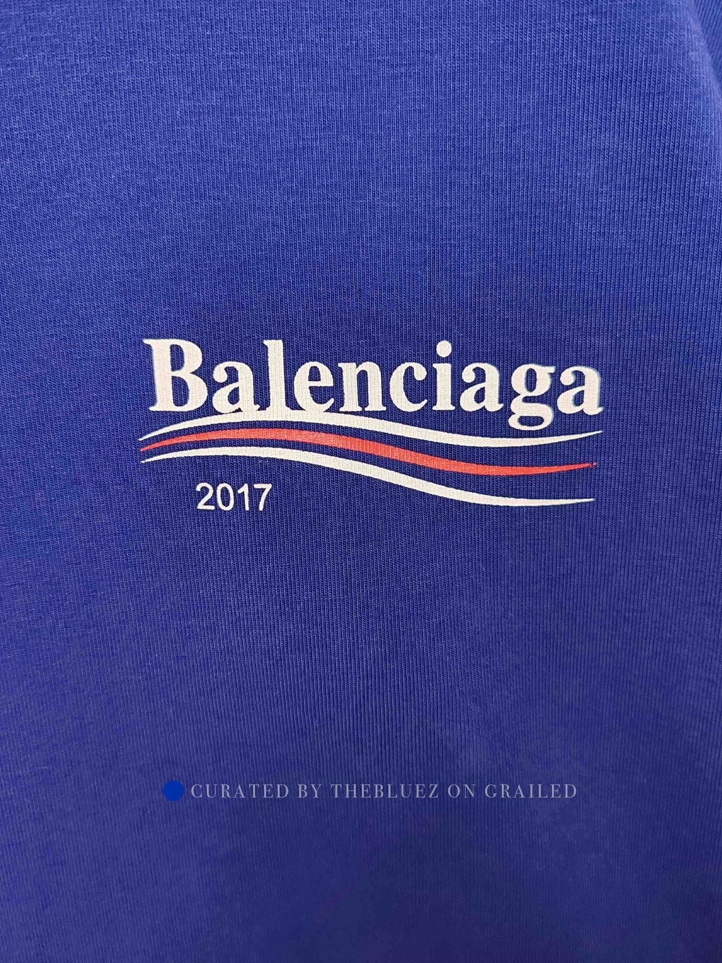 Balenciaga Blue Short-Sleeve Casual T-Shirt Size US XS / EU 42 / 0 - 5 Thumbnail