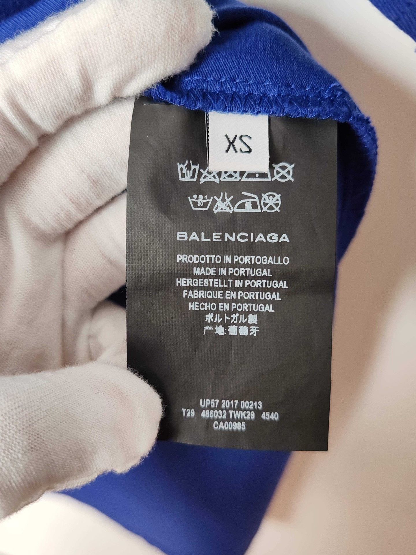 Balenciaga Blue Short-Sleeve Casual T-Shirt Size US XS / EU 42 / 0 - 6 Thumbnail
