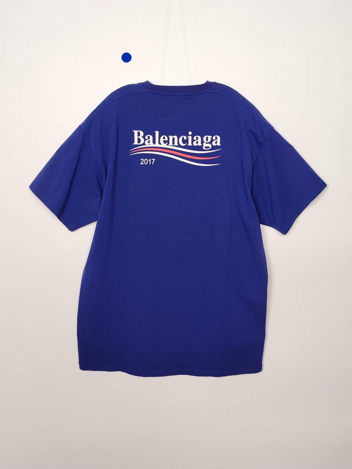 Balenciaga Blue Short-Sleeve Casual T-Shirt Size US XS / EU 42 / 0 - 3 Thumbnail