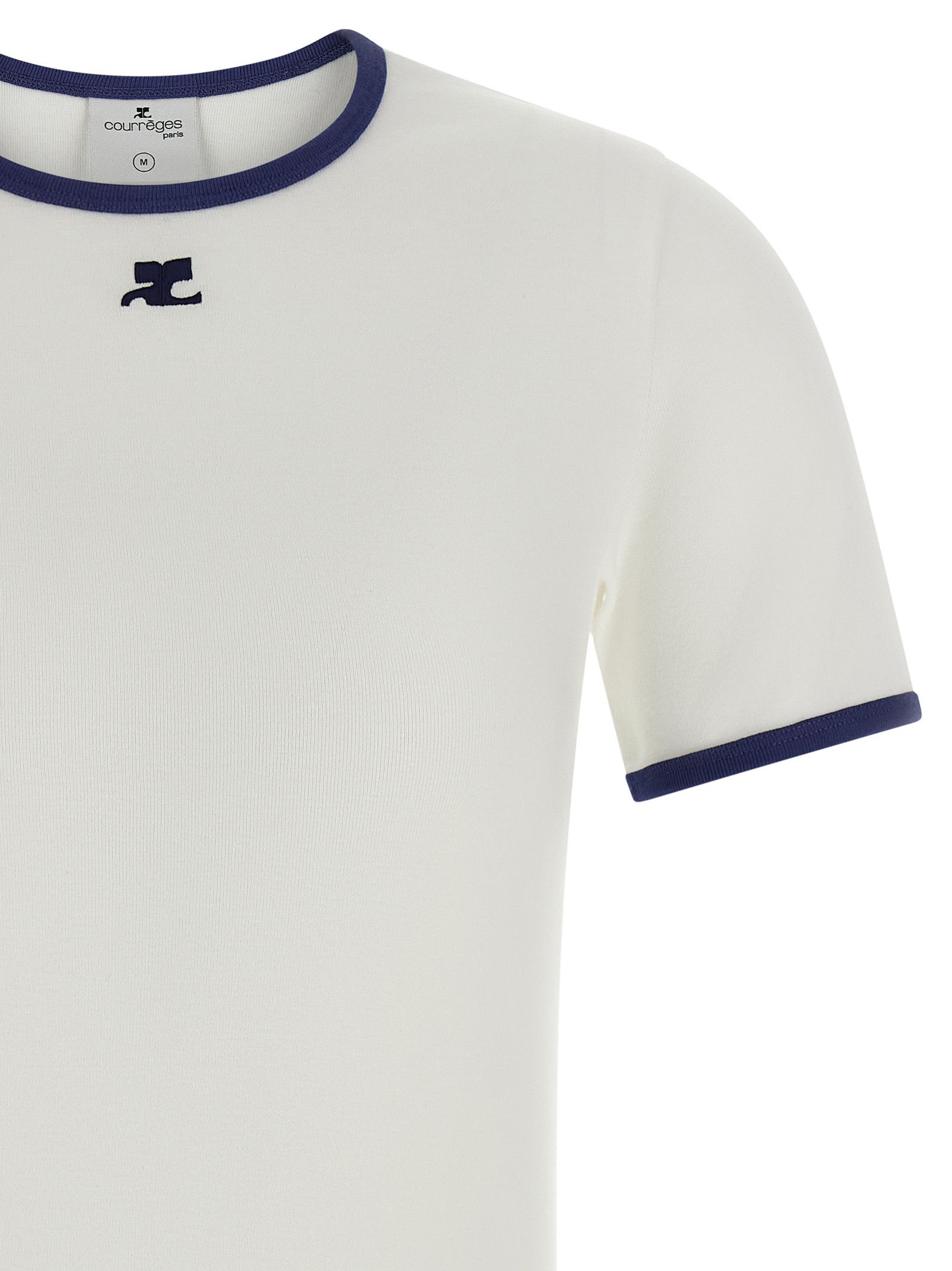 Courreges 'Signature Contrast' T-shirt Size S / US 4 / IT 40 - 3 Thumbnail