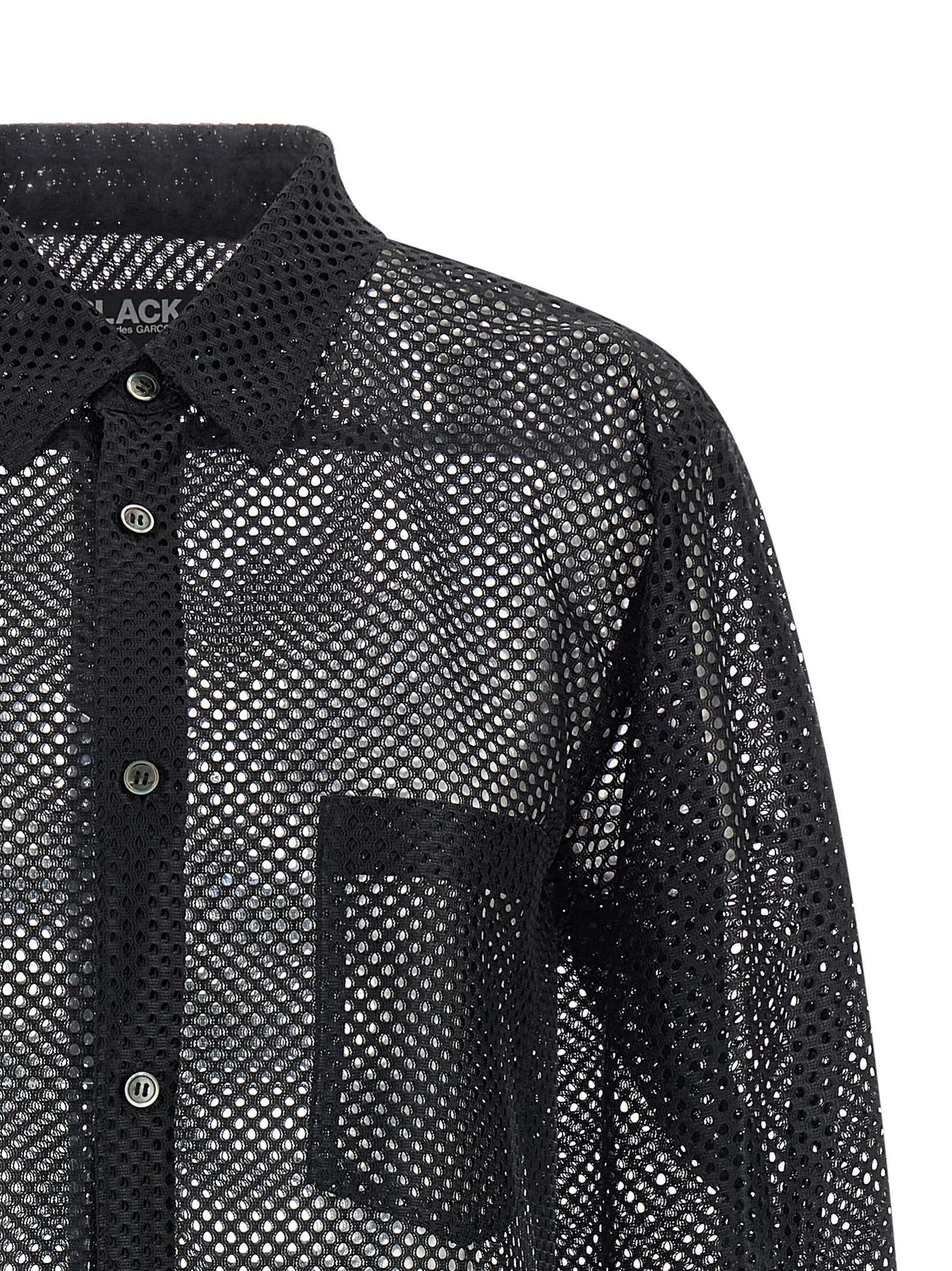 Comme des Garcons Black Mesh shirt Size US XL / EU 56 / 4 - 3 Thumbnail
