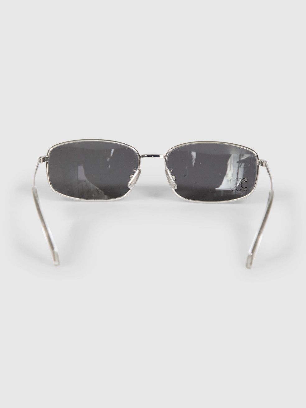 Celine Silver Metal Triomphe Rhinestone Sunglasses Size ONE SIZE - 5 Thumbnail