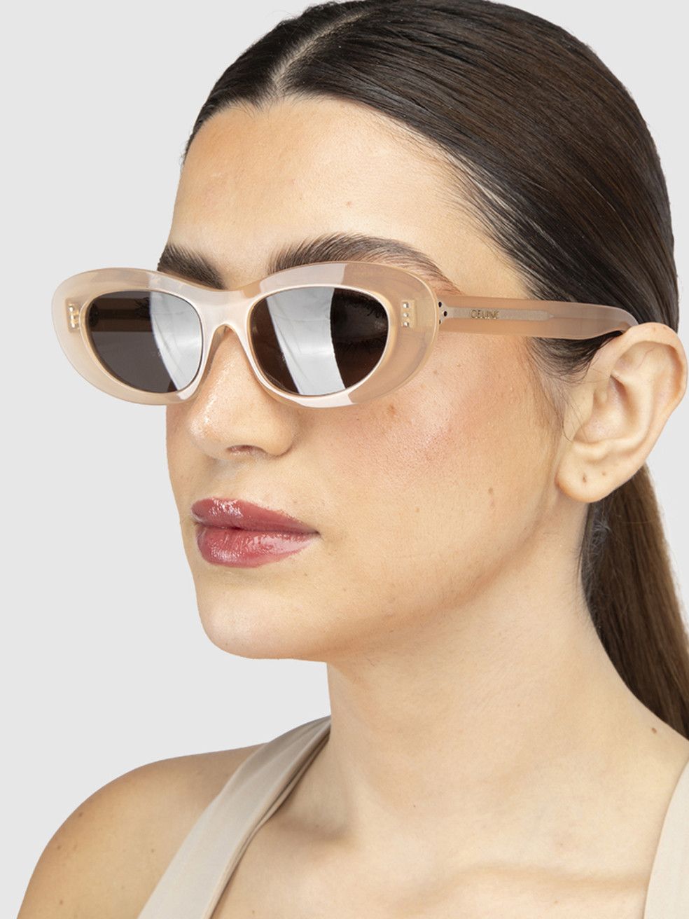 Celine Peach 3 Dots Cat Eye Sunglasses Size ONE SIZE - 2 Thumbnail