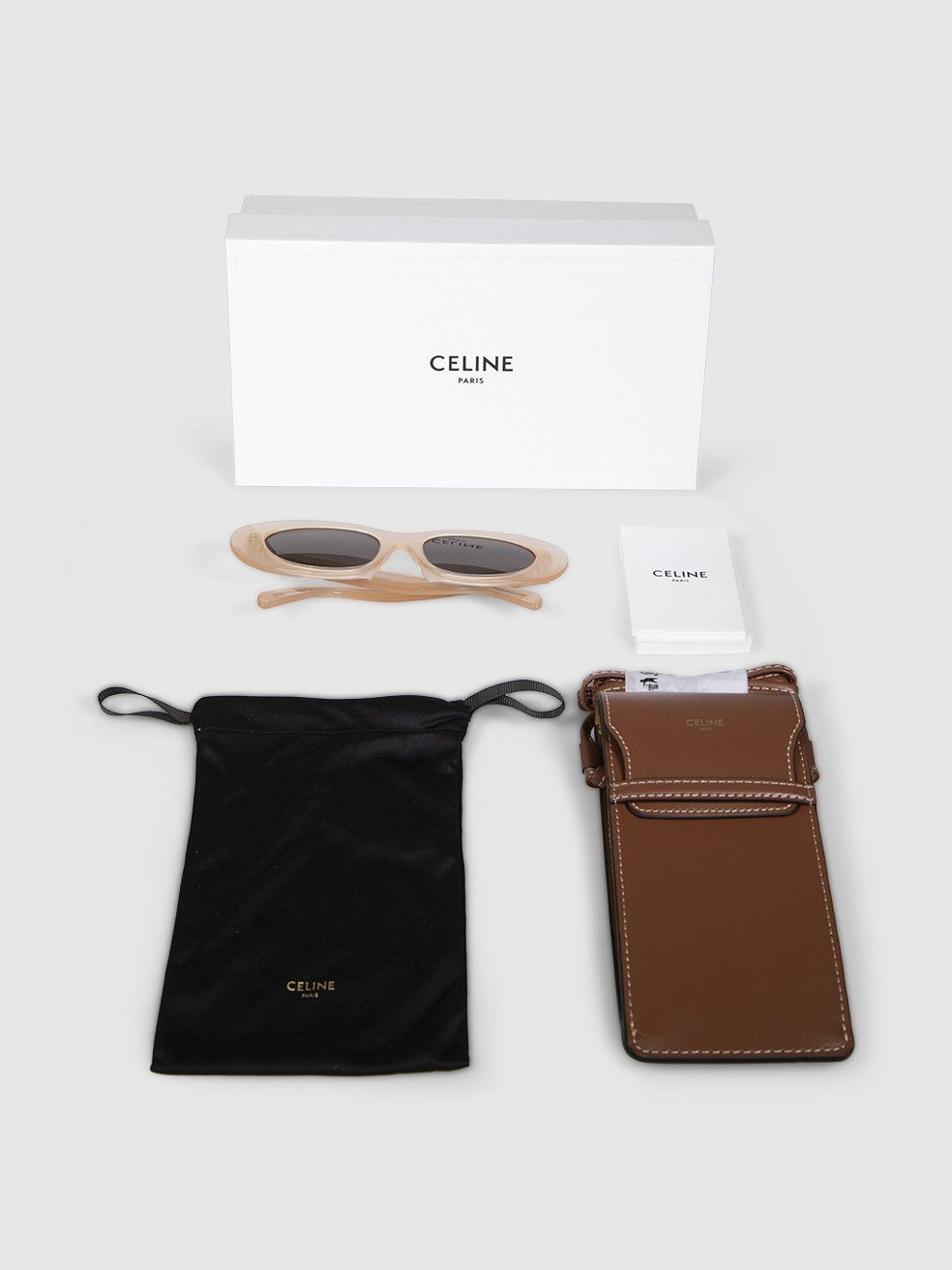 Celine Peach 3 Dots Cat Eye Sunglasses Size ONE SIZE - 3 Thumbnail