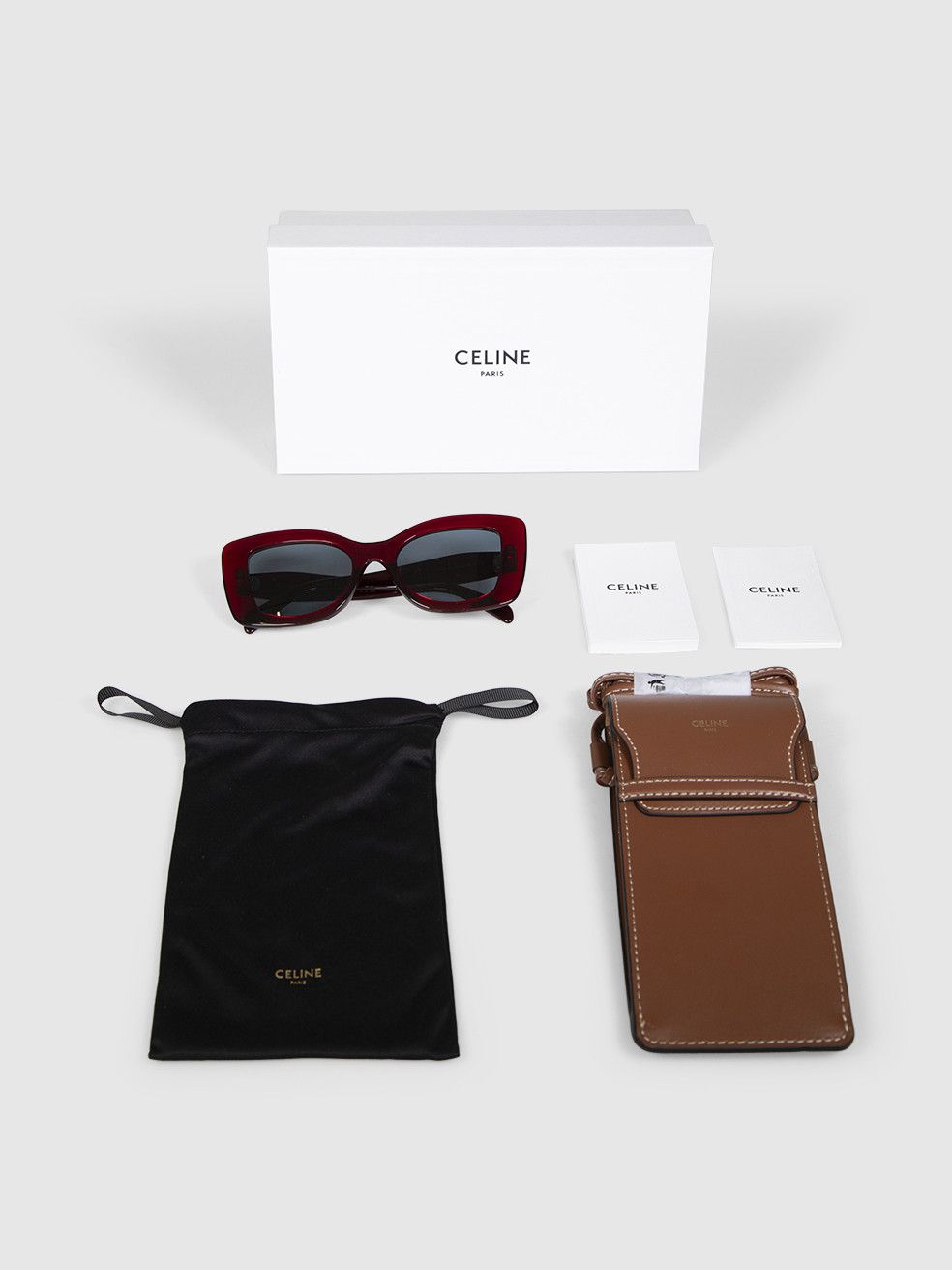 Celine Red Butterfly Sunglasses Size ONE SIZE - 3 Thumbnail