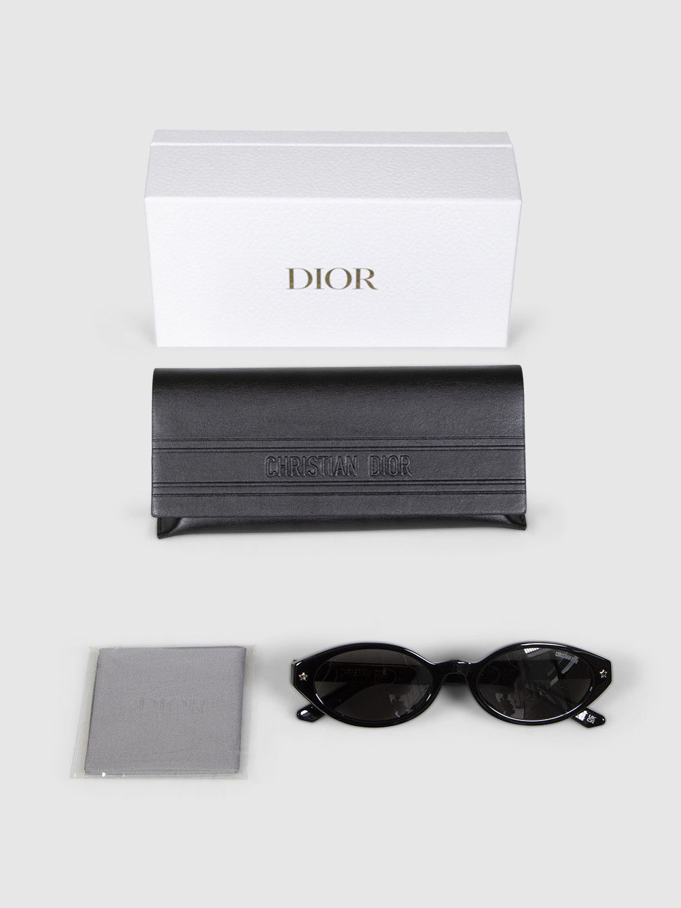 Dior DiorPacific R1I Black Oval Sunglasses Size ONE SIZE - 3 Thumbnail