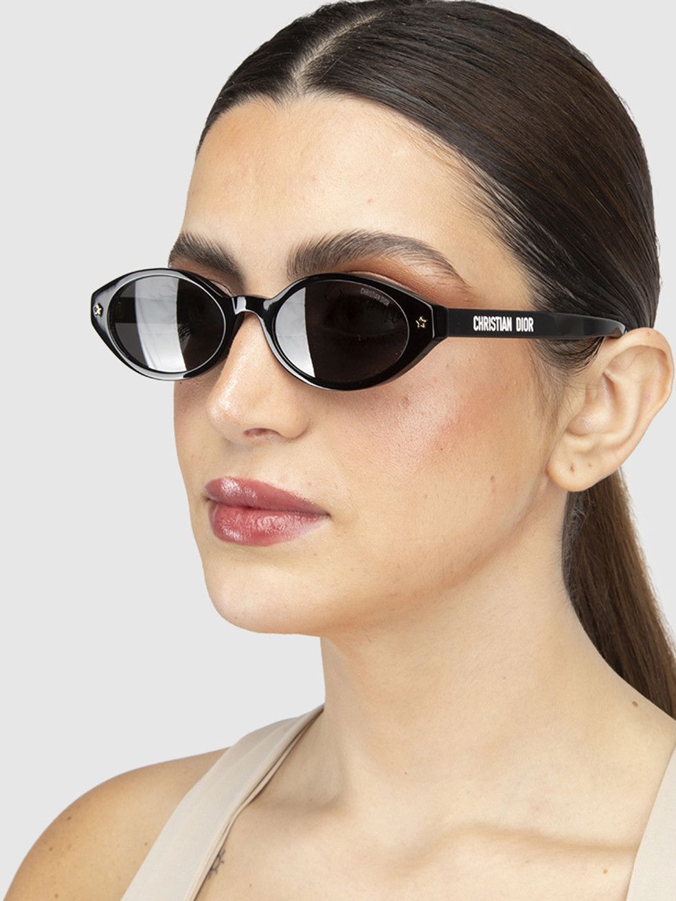 Dior DiorPacific R1I Black Oval Sunglasses Size ONE SIZE - 2 Thumbnail