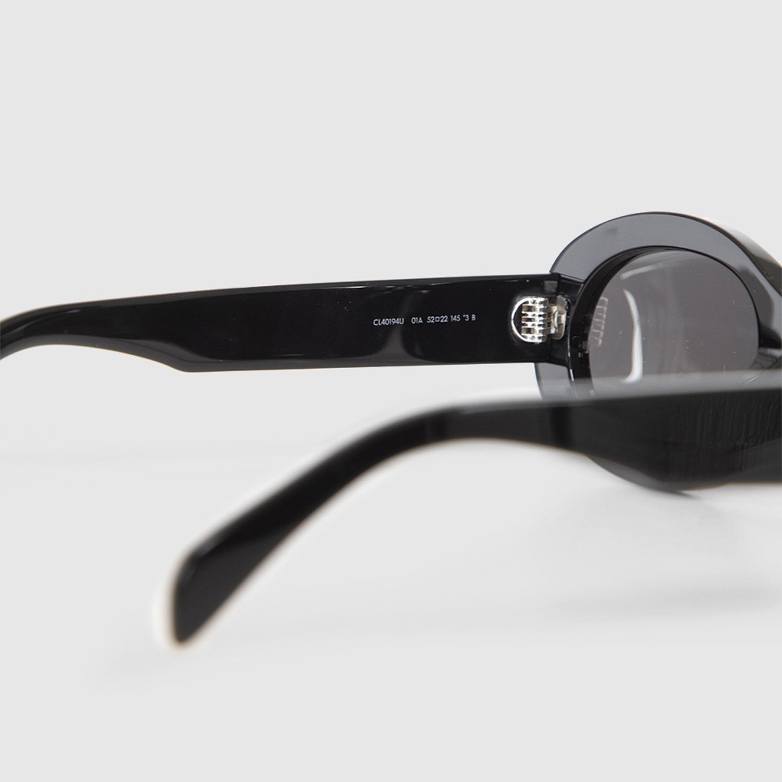 Celine Black Shiny Oval Sunglasses Size ONE SIZE - 10 Thumbnail