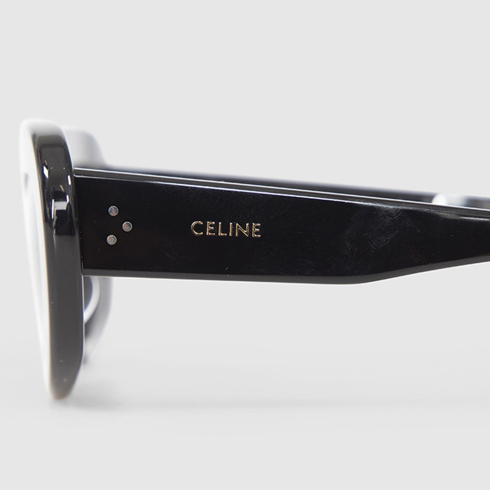 Celine Black Oversized Cat Eye 3 Dots Sunglasses Size ONE SIZE - 9 Thumbnail
