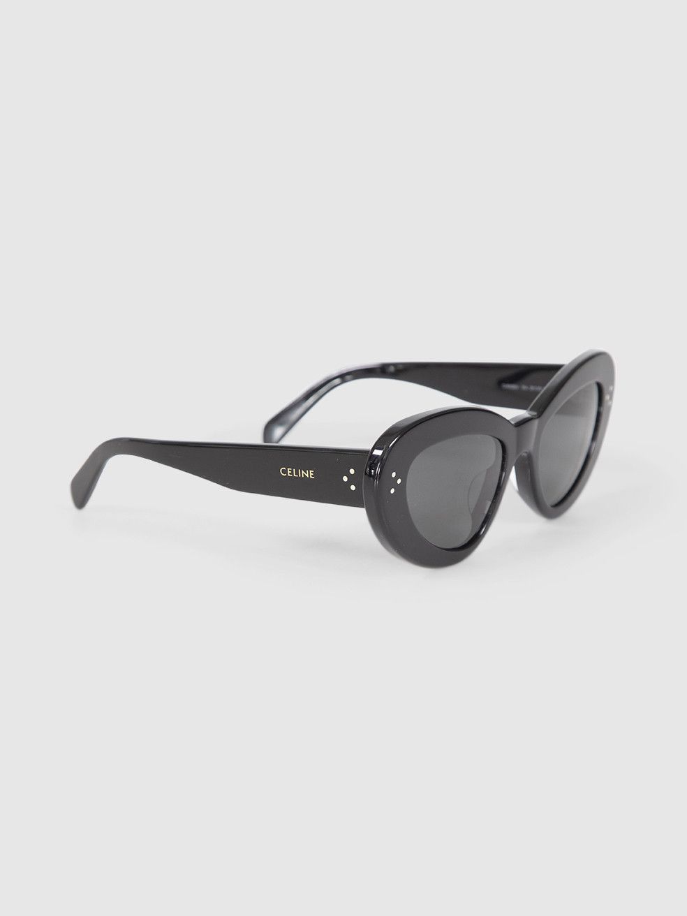Celine Black Oversized Cat Eye 3 Dots Sunglasses Size ONE SIZE - 4 Thumbnail