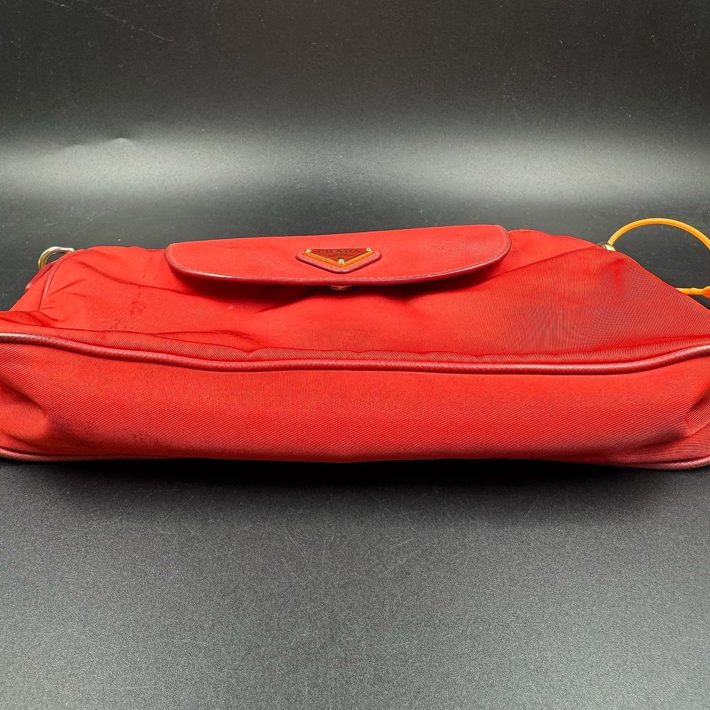 Prada Prada Red Nylon Chain Shoulder Bag Size ONE SIZE - 4 Thumbnail