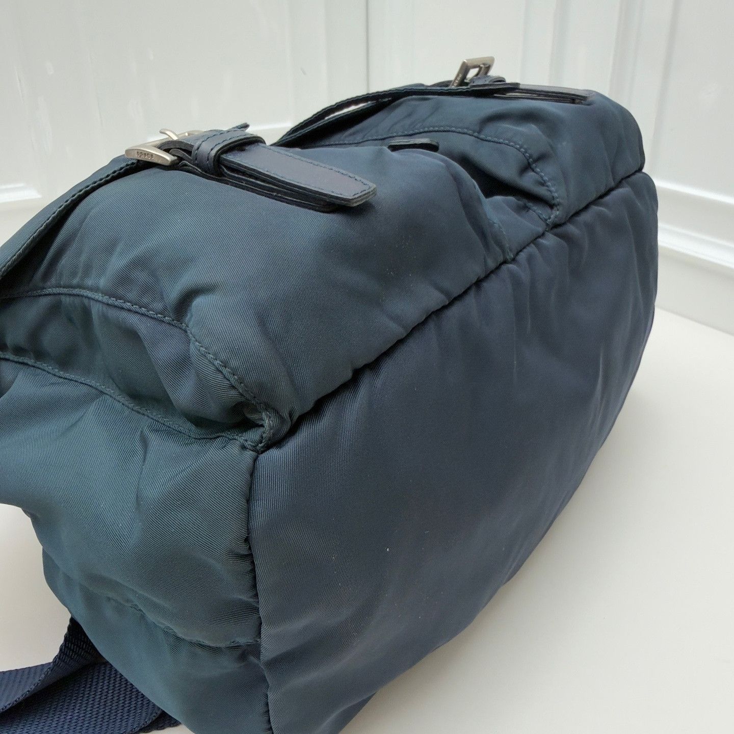 Prada Prada Blue Nylon Flap Backpack One Size Size ONE SIZE - 15 Thumbnail