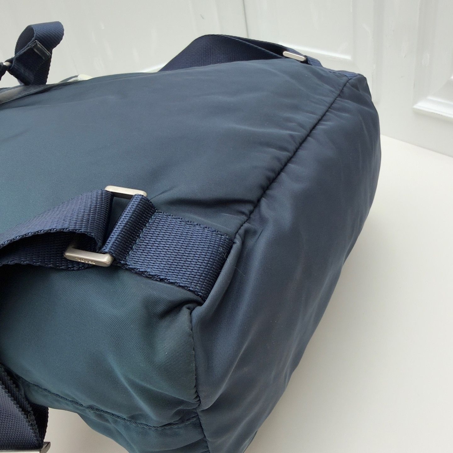 Prada Prada Blue Nylon Flap Backpack One Size Size ONE SIZE - 17 Thumbnail