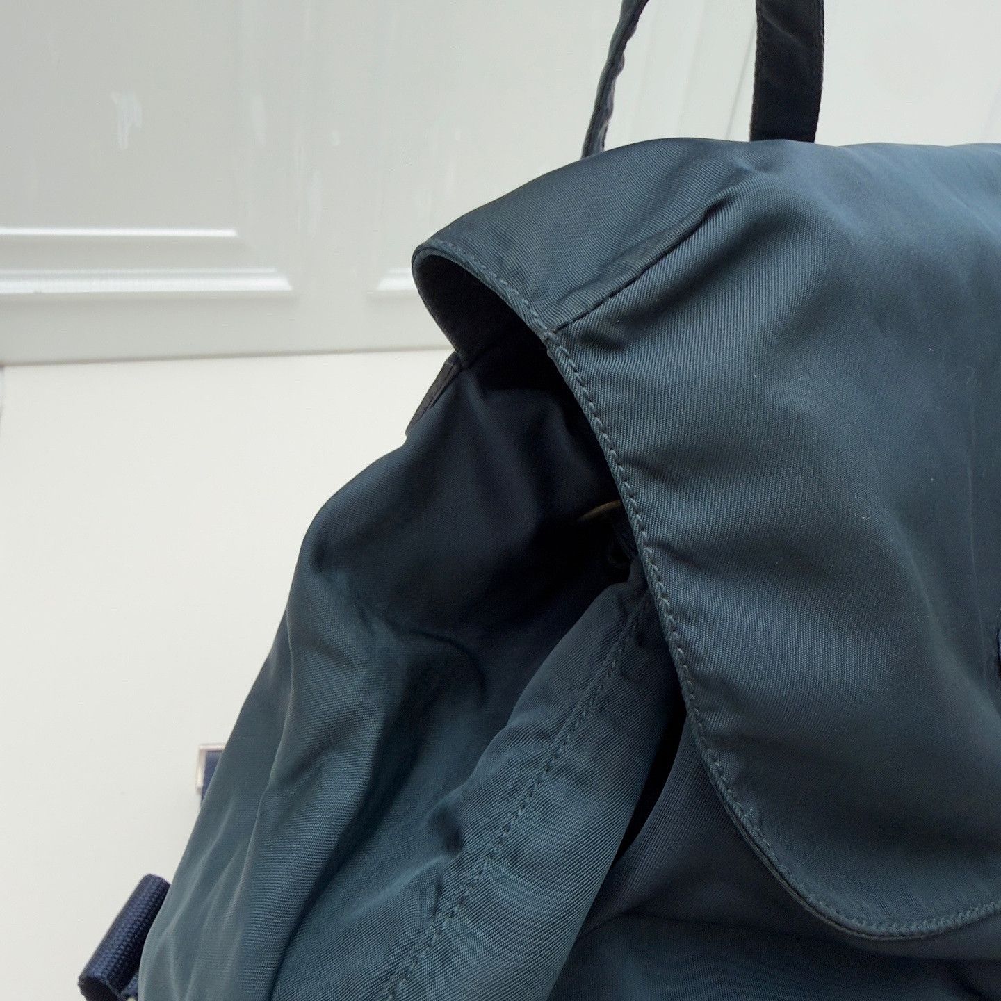 Prada Prada Blue Nylon Flap Backpack One Size Size ONE SIZE - 13 Thumbnail