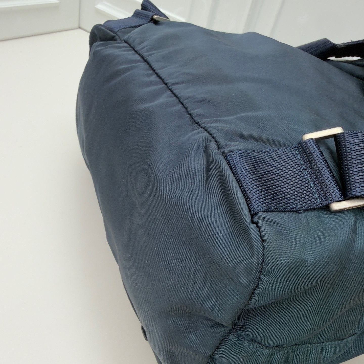 Prada Prada Blue Nylon Flap Backpack One Size Size ONE SIZE - 18 Thumbnail