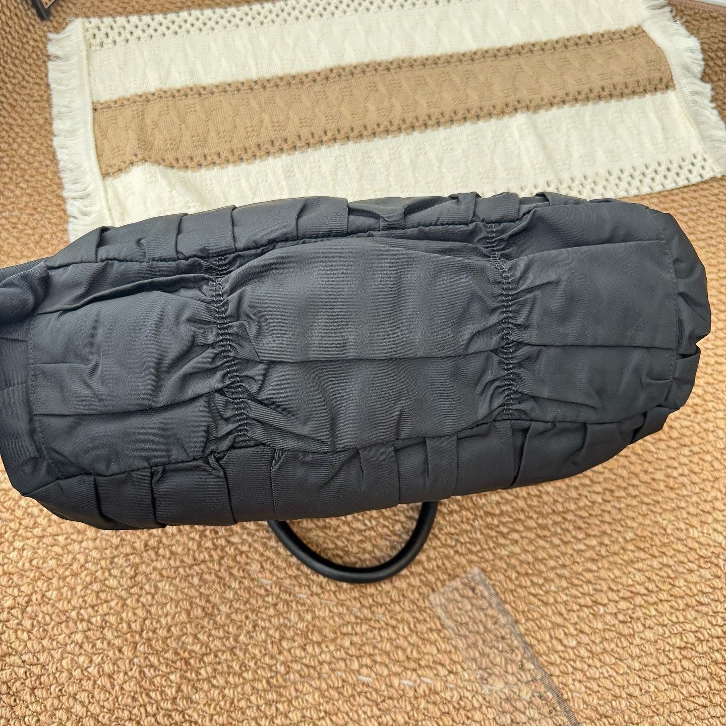 Prada Prada Ruched Nylon Handle Bag Size ONE SIZE - 16 Thumbnail