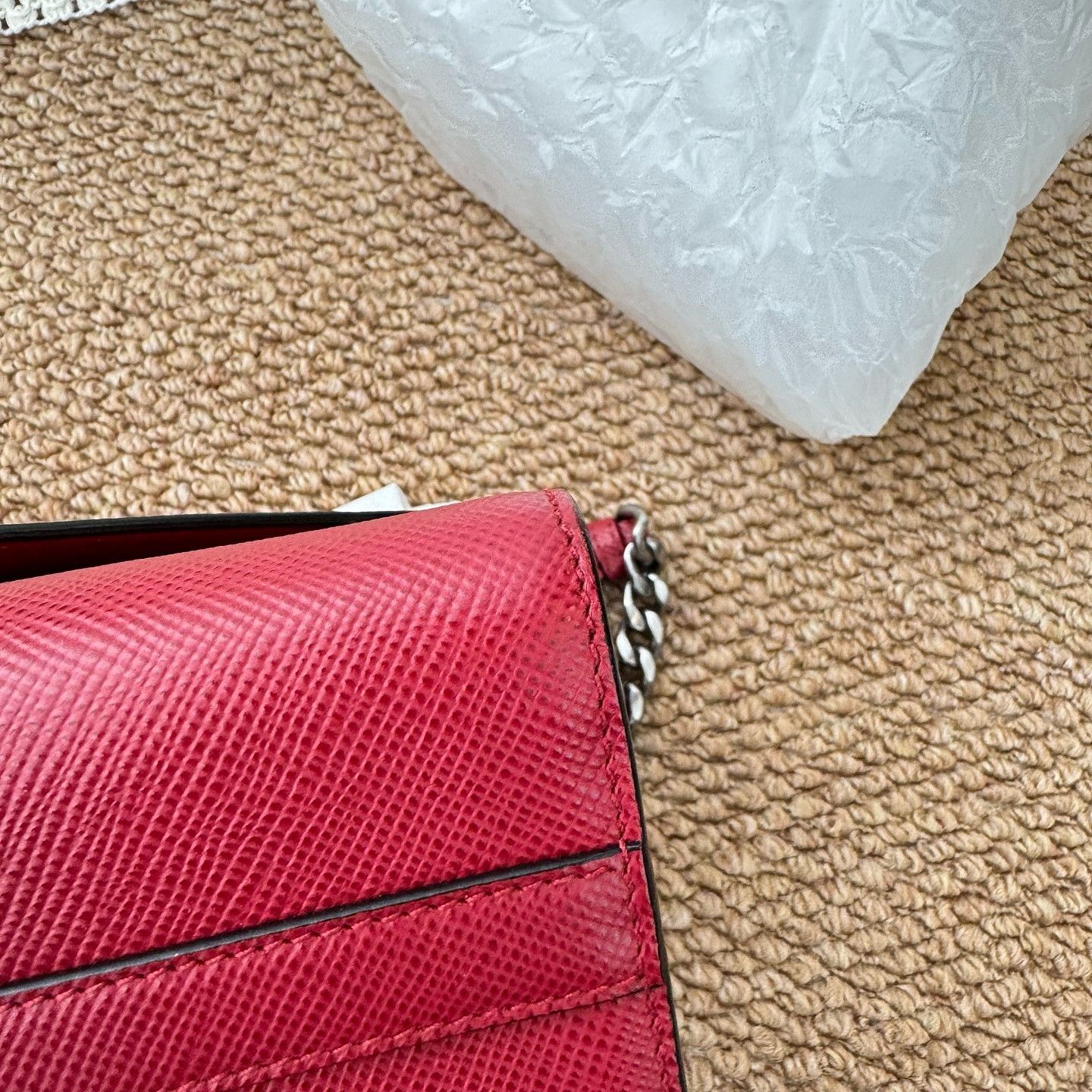 Prada Prada Saffiano Leather Chain Shoulder Bag Size ONE SIZE - 18 Thumbnail
