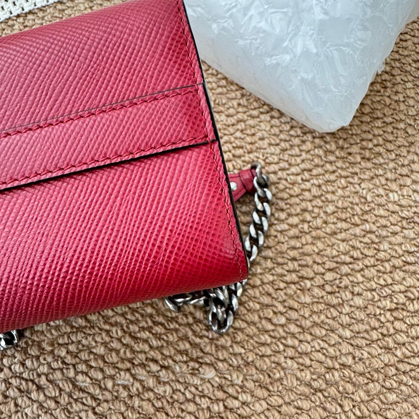 Prada Prada Saffiano Leather Chain Shoulder Bag Size ONE SIZE - 19 Thumbnail