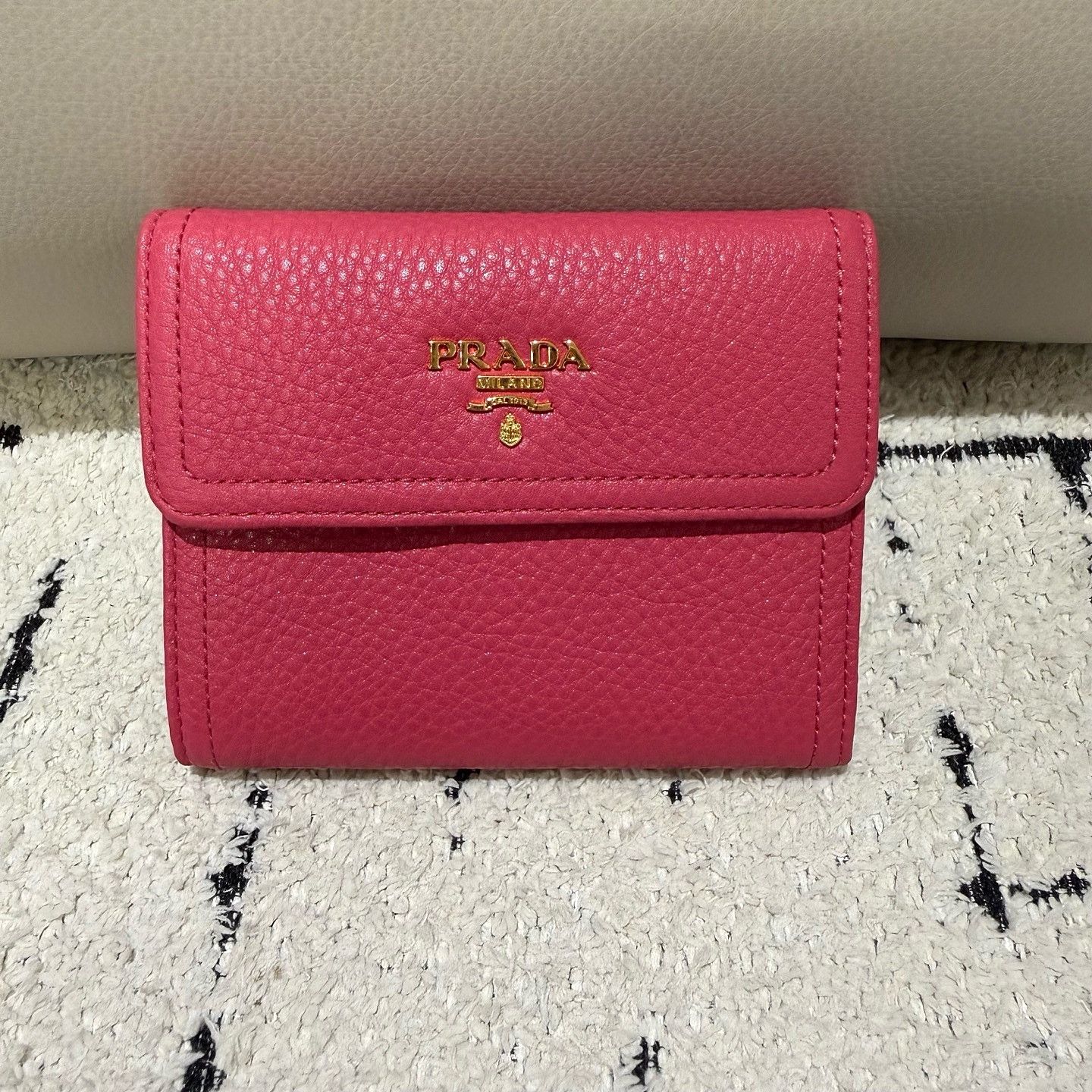 Prada Prada Pebbled Leather Wallet Size ONE SIZE - 7 Thumbnail