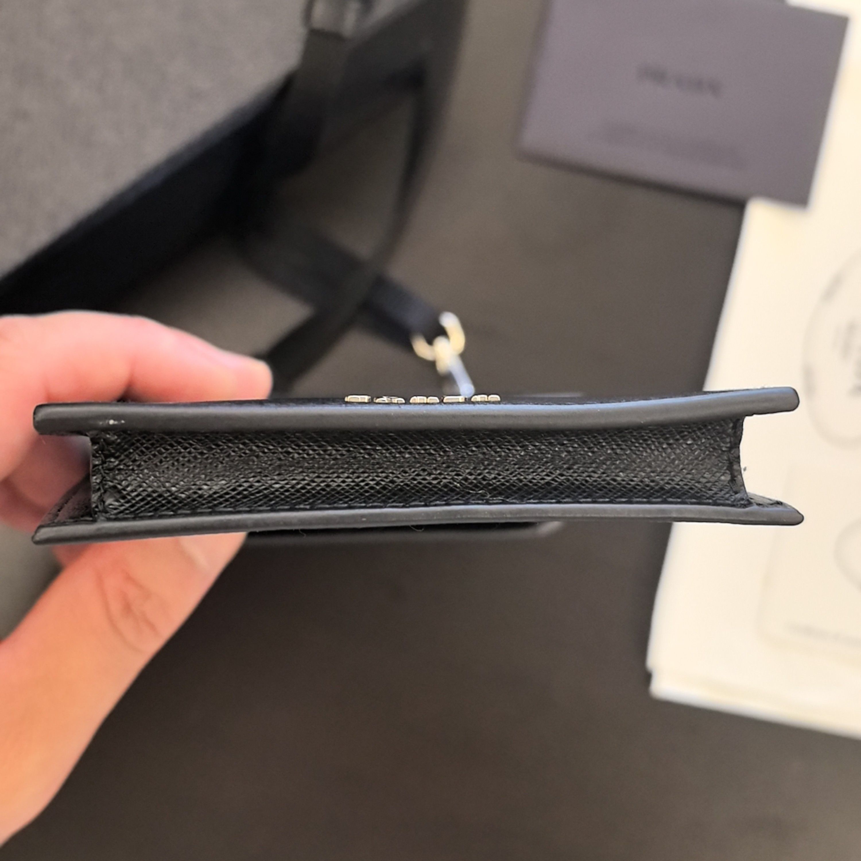 Prada Prada Saffiano Leather Logo Phone Bag Size ONE SIZE - 4 Thumbnail