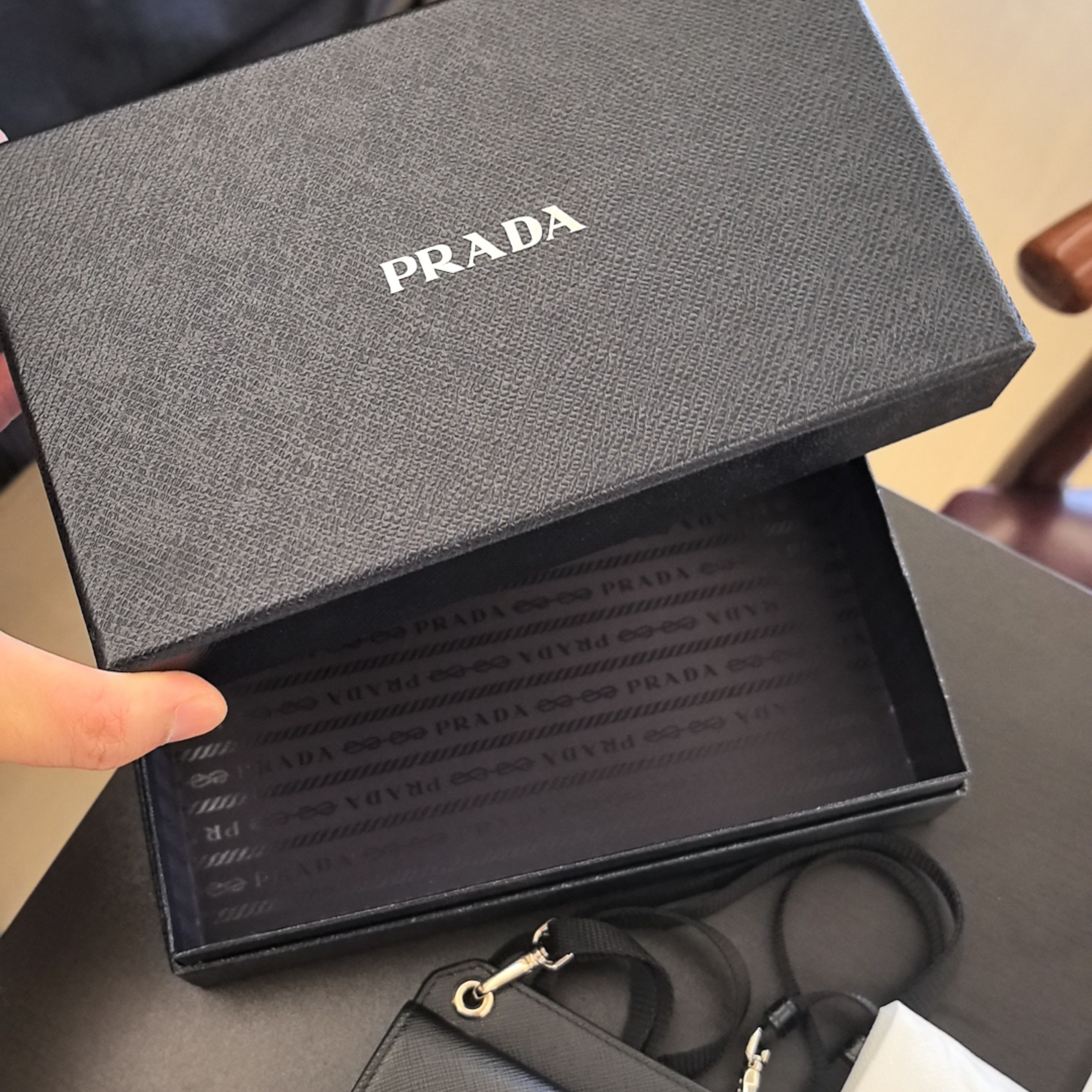 Prada Prada Saffiano Leather Logo Phone Bag Size ONE SIZE - 10 Thumbnail