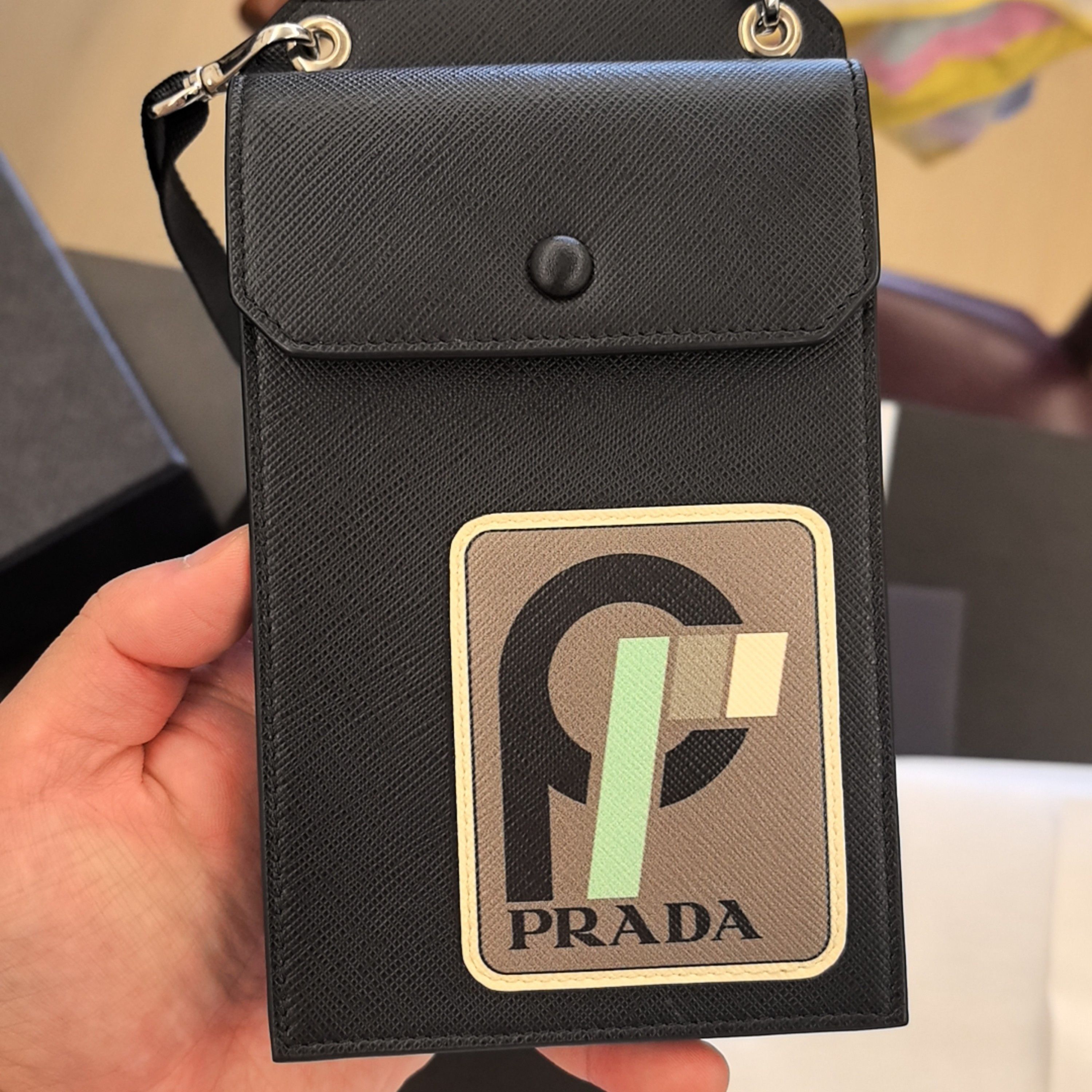 Prada Prada Saffiano Leather Logo Phone Bag Size ONE SIZE - 12 Thumbnail