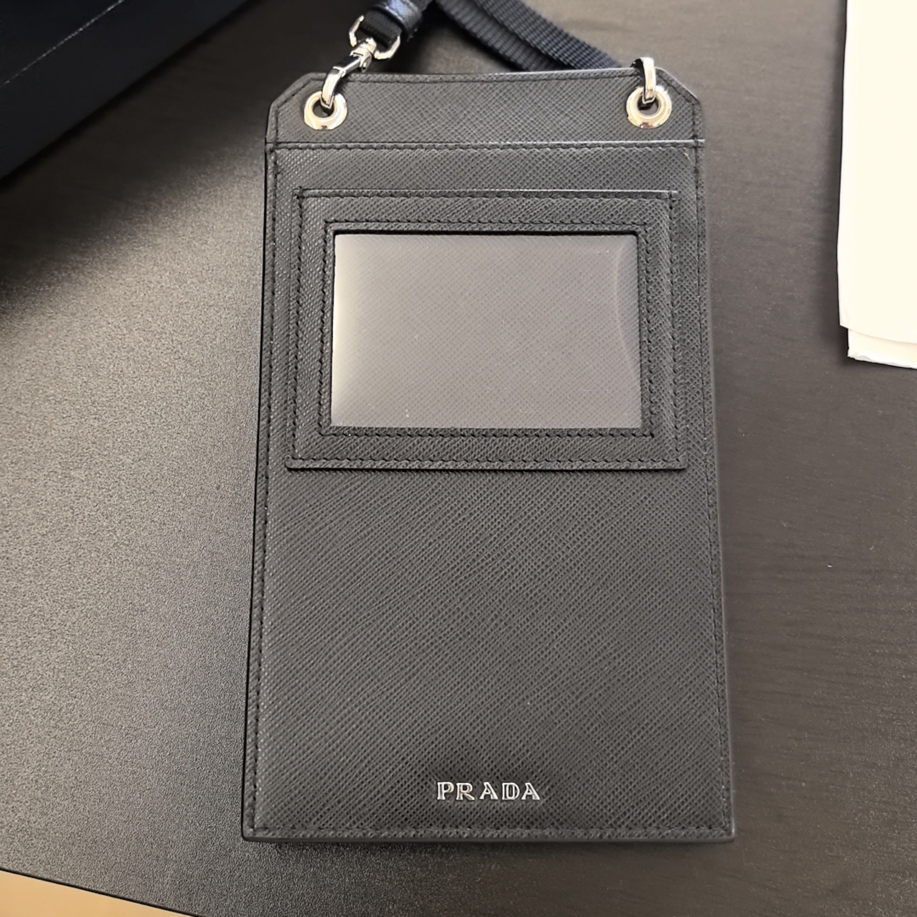 Prada Prada Saffiano Leather Logo Phone Bag Size ONE SIZE - 3 Thumbnail