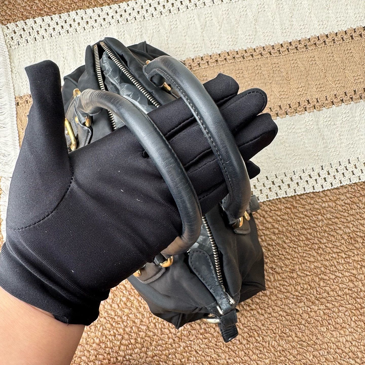 Prada Prada Black Nylon Handle Bag Size ONE SIZE - 15 Thumbnail