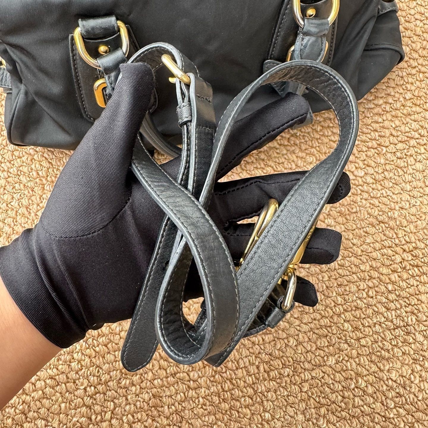Prada Prada Black Nylon Handle Bag Size ONE SIZE - 10 Thumbnail