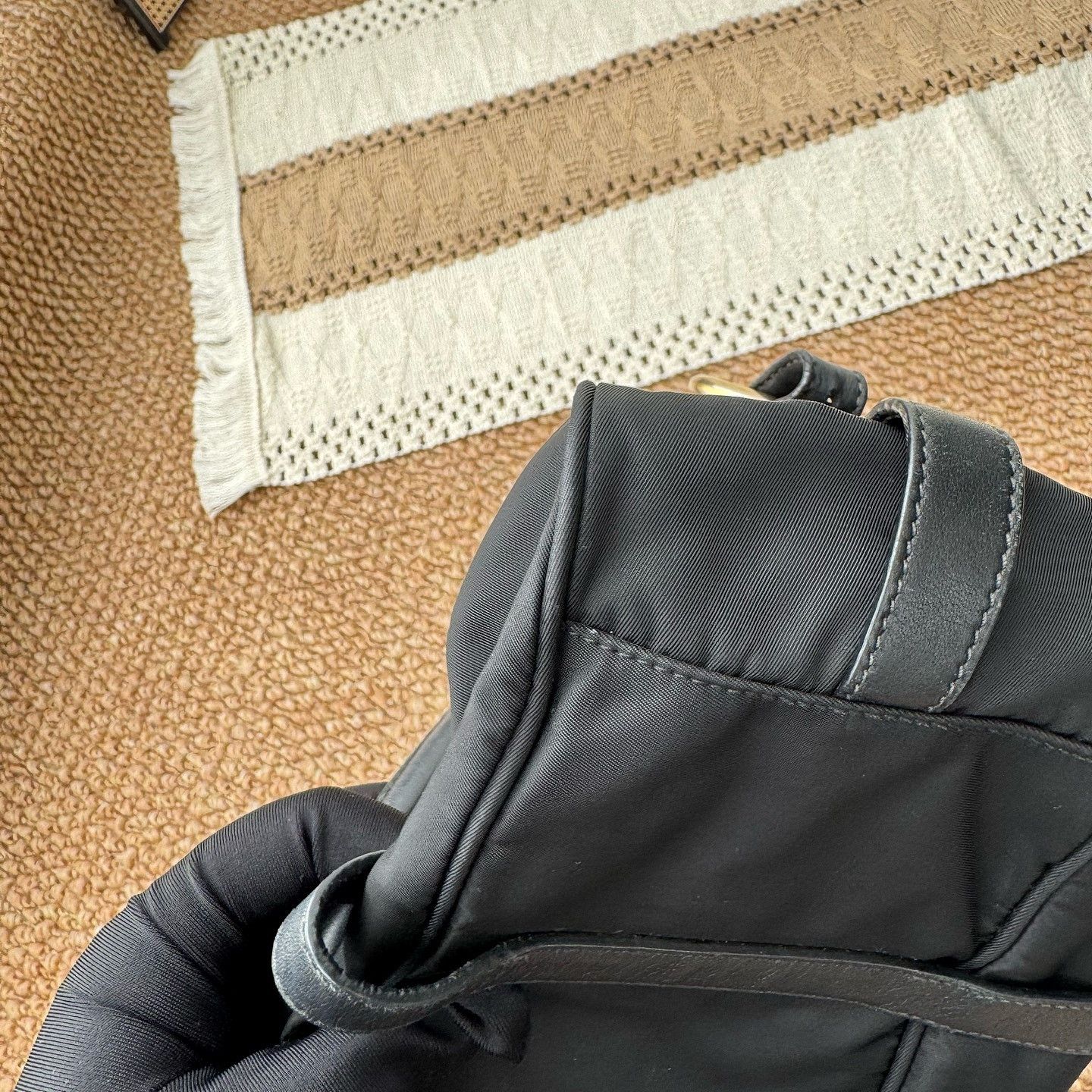 Prada Prada Black Nylon Handle Bag Size ONE SIZE - 20 Thumbnail