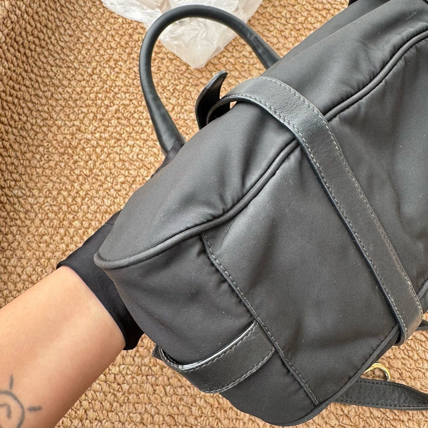 Prada Prada Black Nylon Handle Bag Size ONE SIZE - 19 Thumbnail