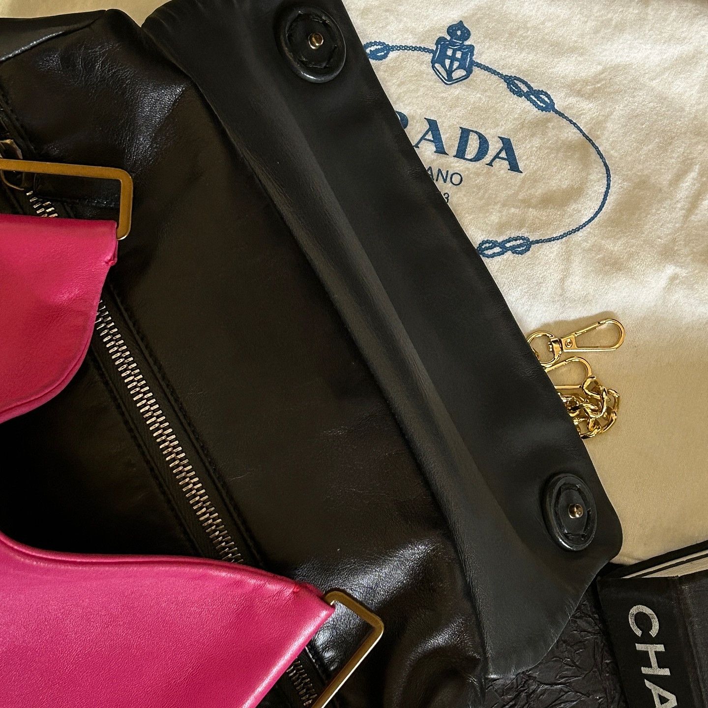 Prada Prada Two-Tone Leather Handle Bag One Size Size ONE SIZE - 10 Thumbnail