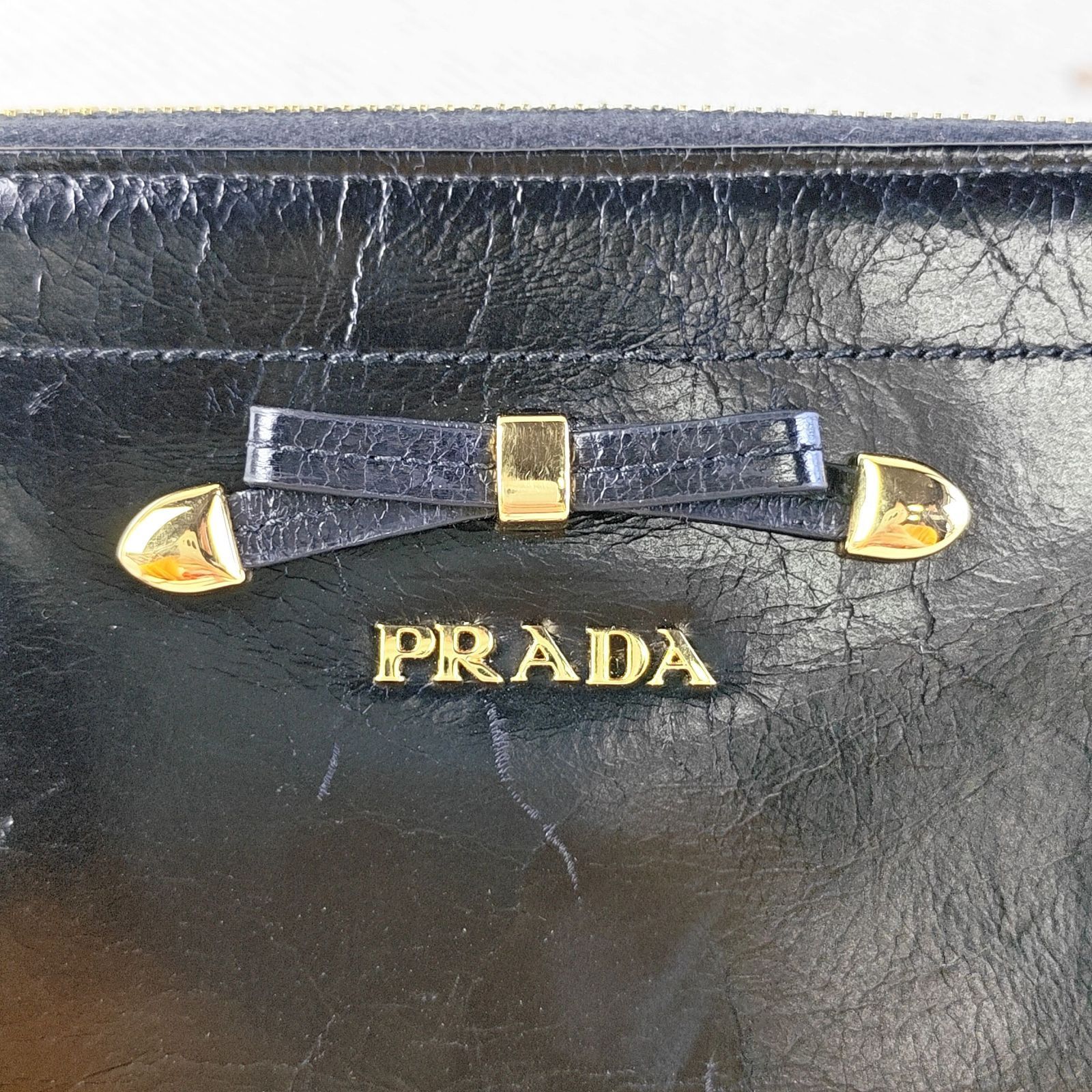 Prada Prada Black Bow Leather Wallet Size ONE SIZE - 10 Thumbnail