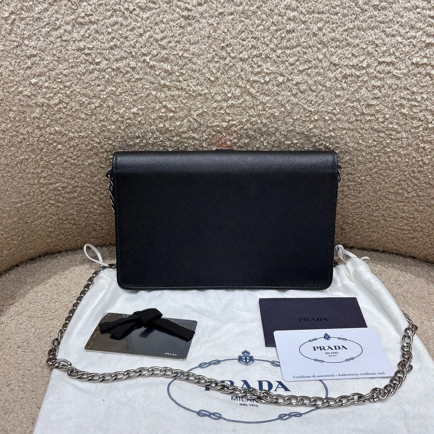Prada Prada Robot Saffiano Leather Chain Bag One Size Size ONE SIZE - 3 Thumbnail