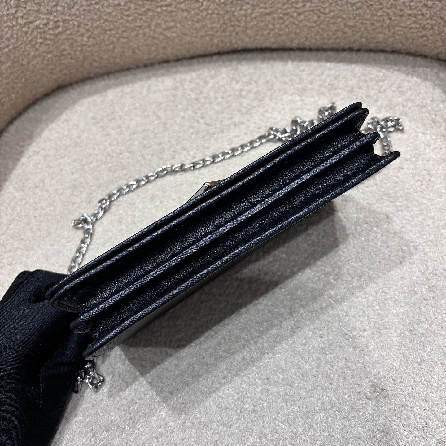Prada Prada Robot Saffiano Leather Chain Bag One Size Size ONE SIZE - 4 Thumbnail