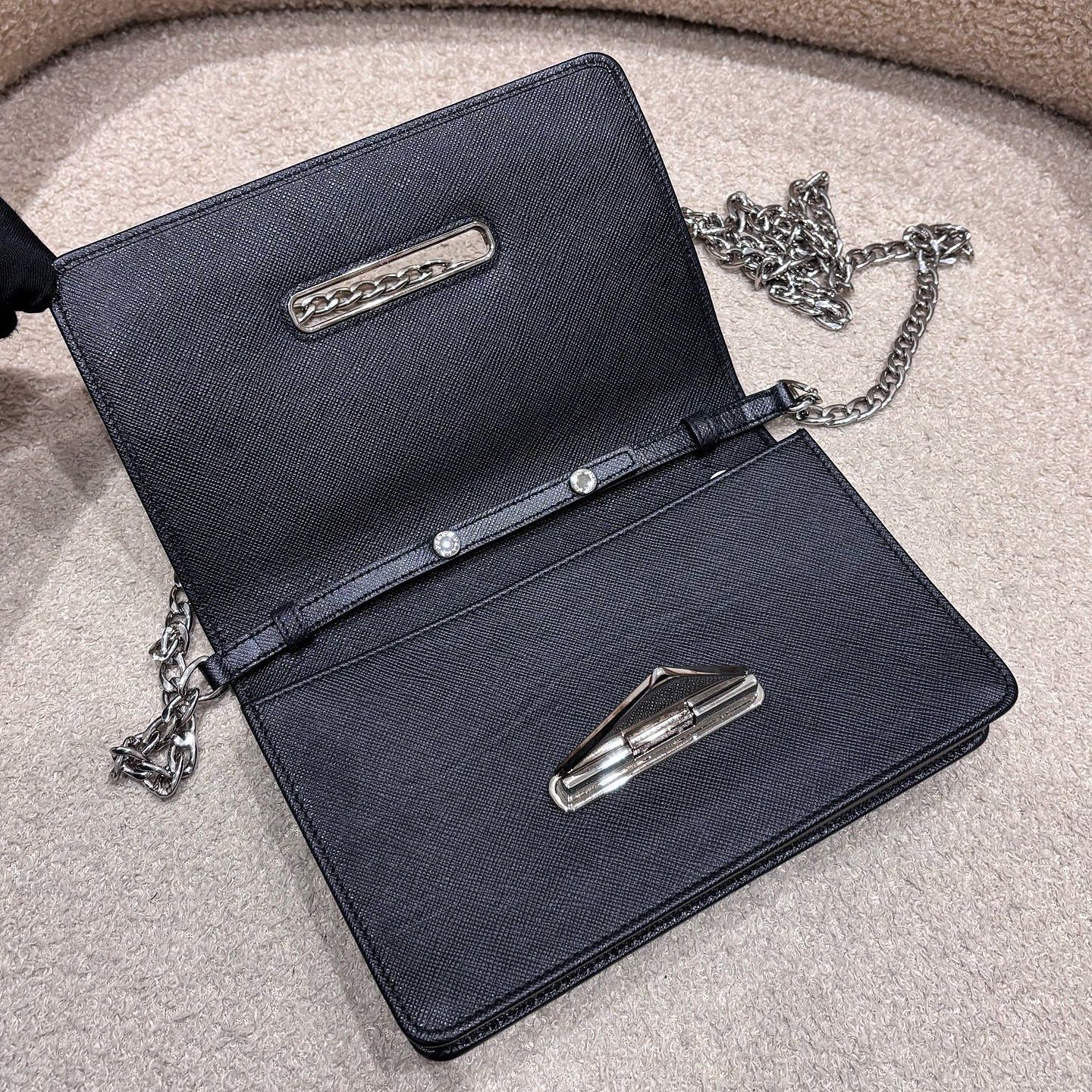 Prada Prada Robot Saffiano Leather Chain Bag One Size Size ONE SIZE - 9 Thumbnail