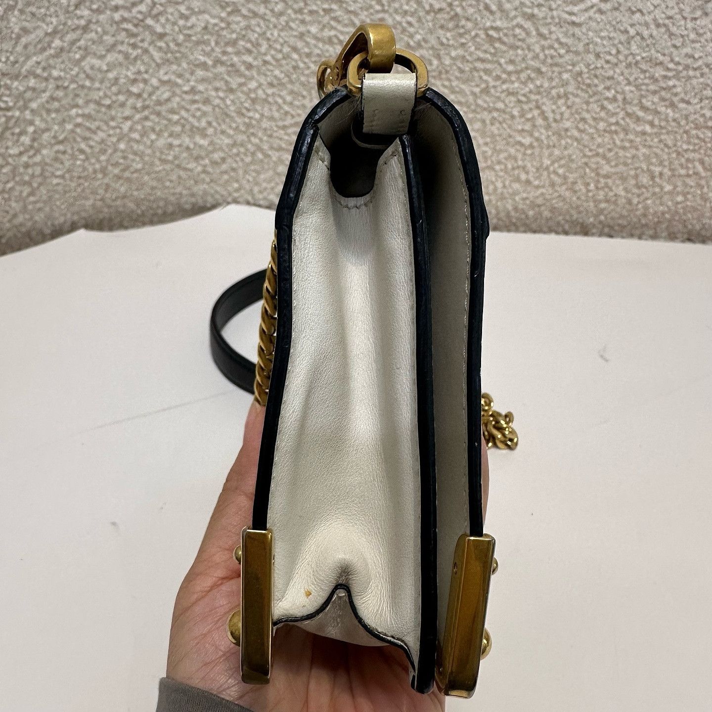 Prada Prada Two-Tone Leather Cahier Shoulder Bag Size ONE SIZE - 10 Thumbnail