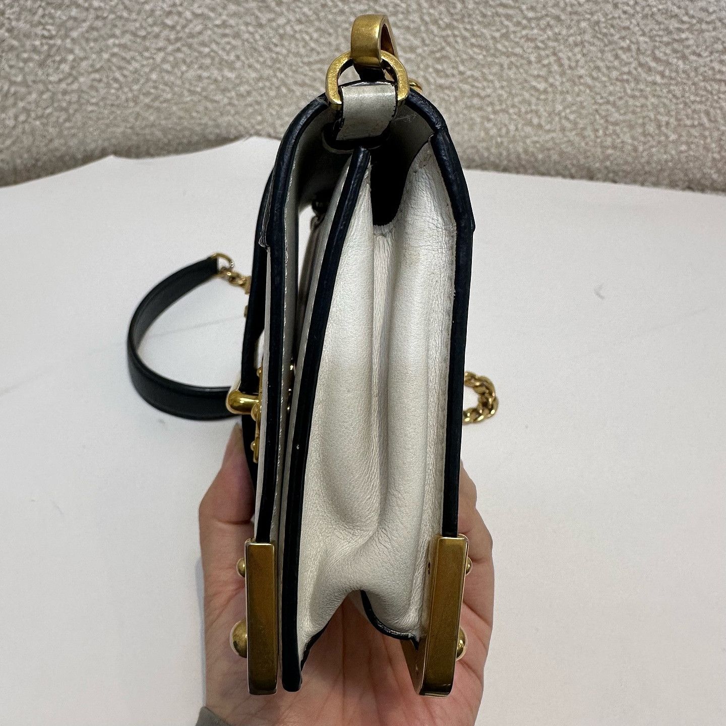 Prada Prada Two-Tone Leather Cahier Shoulder Bag Size ONE SIZE - 12 Thumbnail