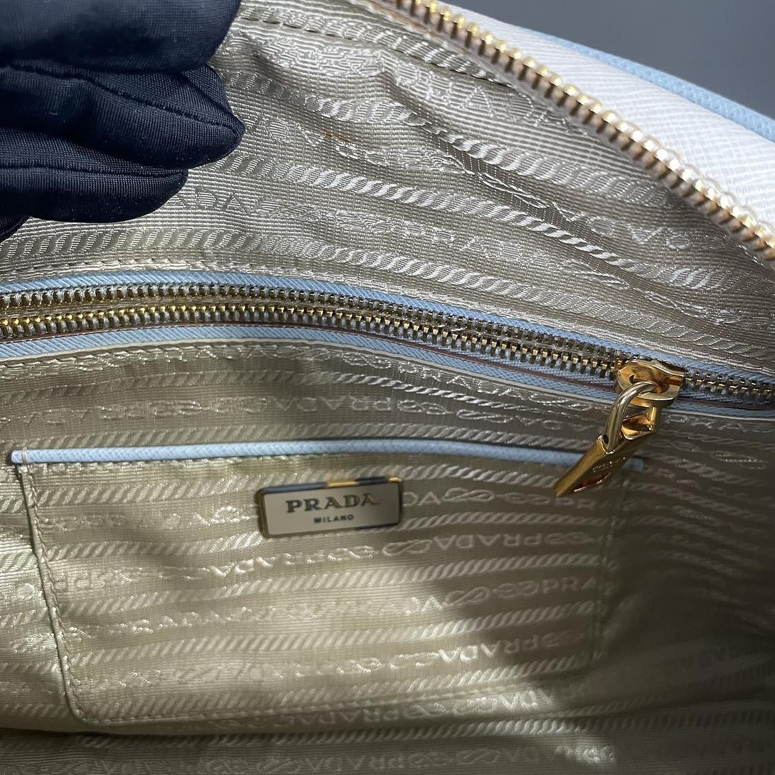 Prada Prada Saffiano Leather Handbag Size ONE SIZE - 9 Thumbnail