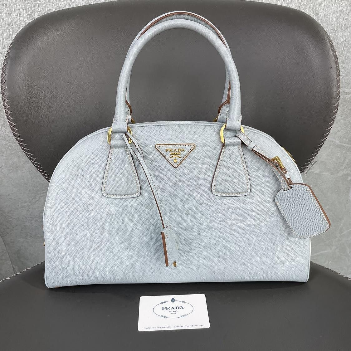 Prada Prada Saffiano Leather Handbag Size ONE SIZE - 2 Thumbnail