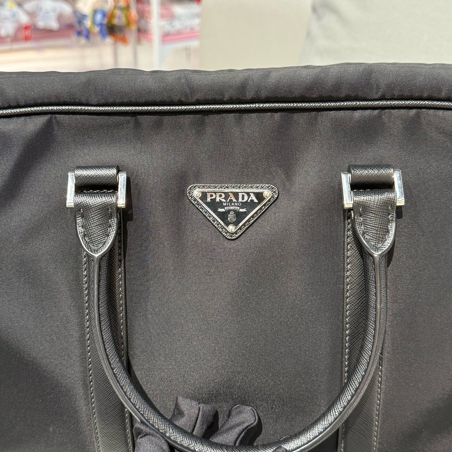 Prada Prada Nylon Saffiano Leather Briefcase ONE SIZE Size ONE SIZE - 13 Thumbnail