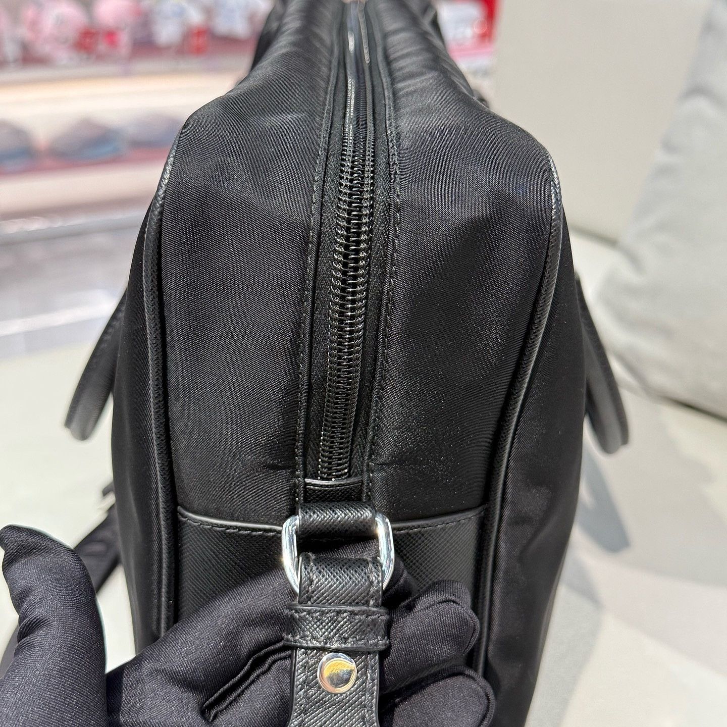 Prada Prada Nylon Saffiano Leather Briefcase ONE SIZE Size ONE SIZE - 15 Thumbnail